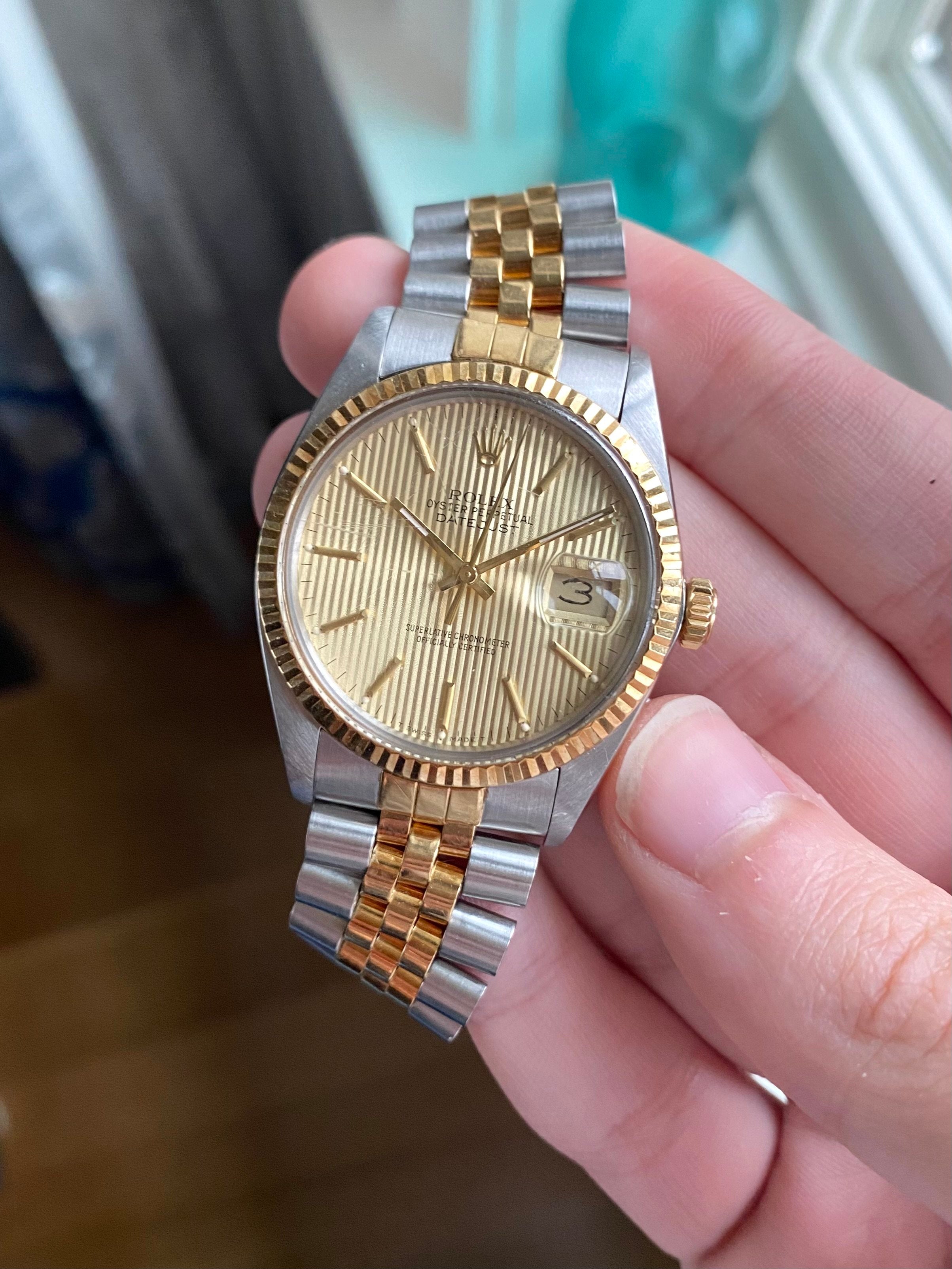 Rolex Datejust 16013 - Champagne Tapestry