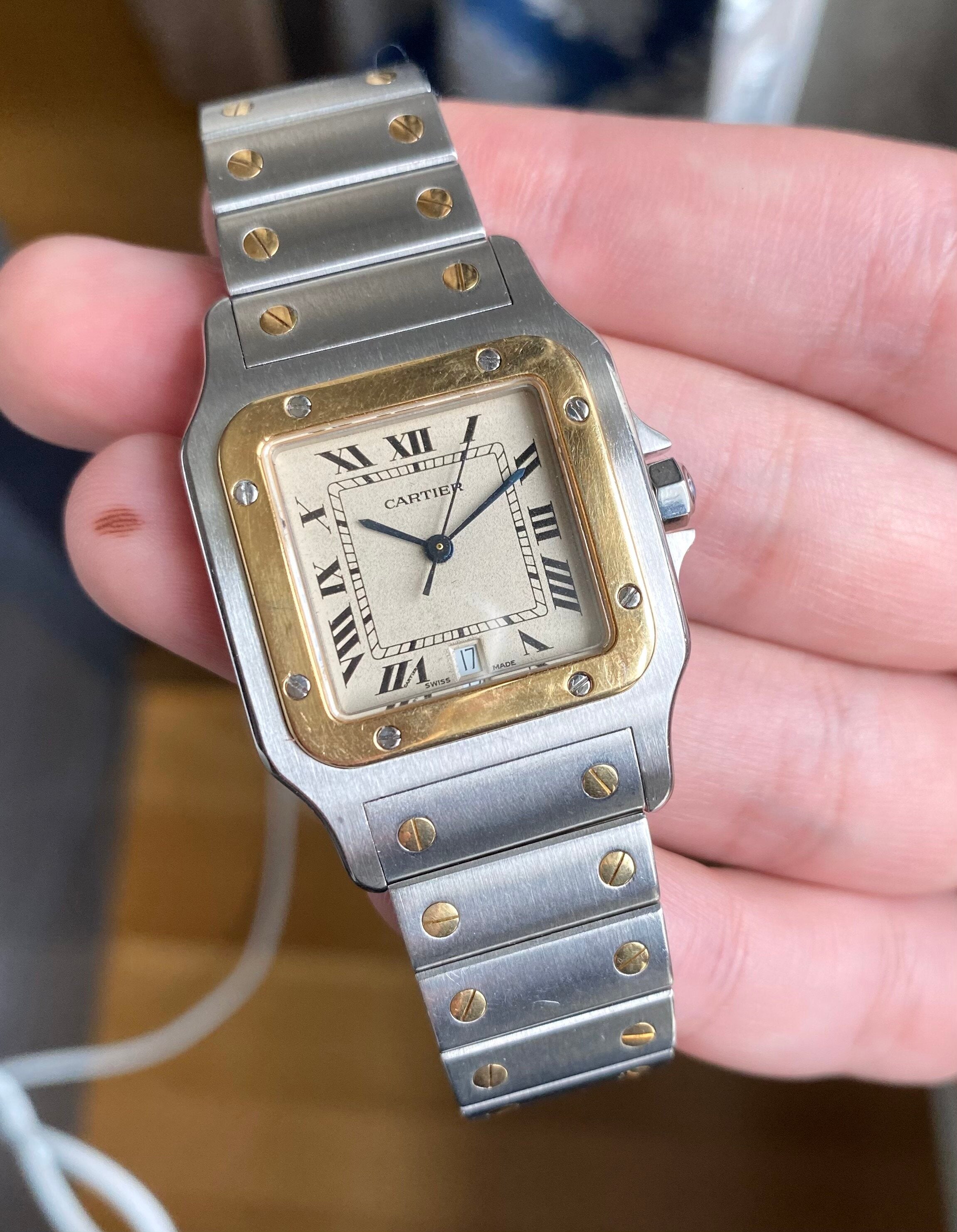 Cartier Santos Two-tone — Cream Dial