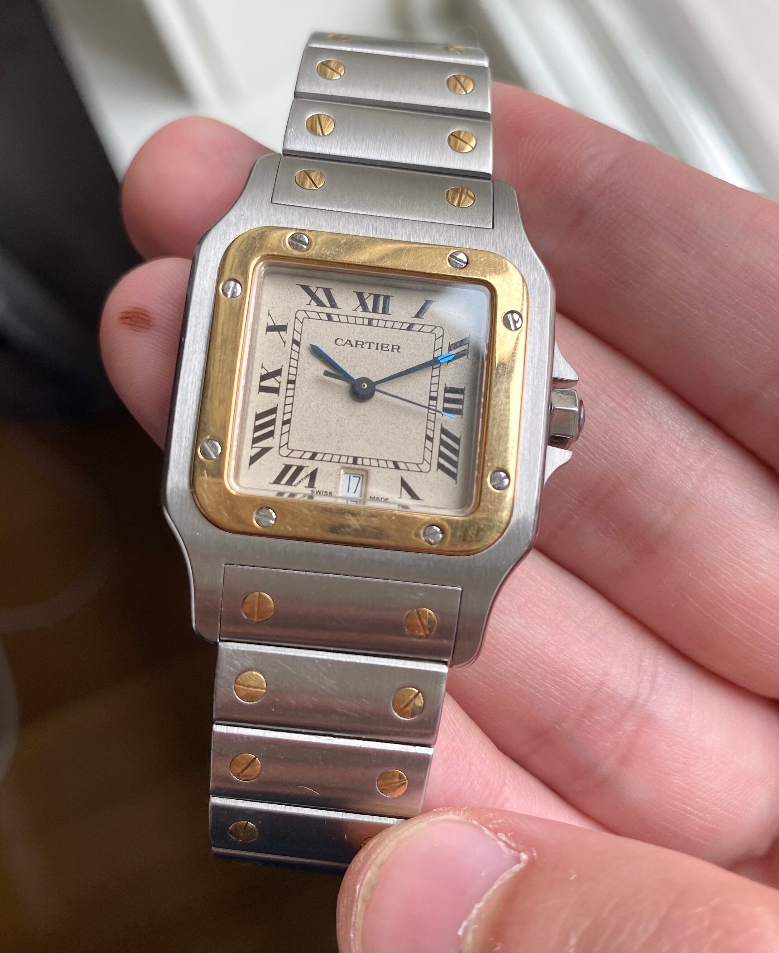 Cartier Santos Two-tone — Cream Dial