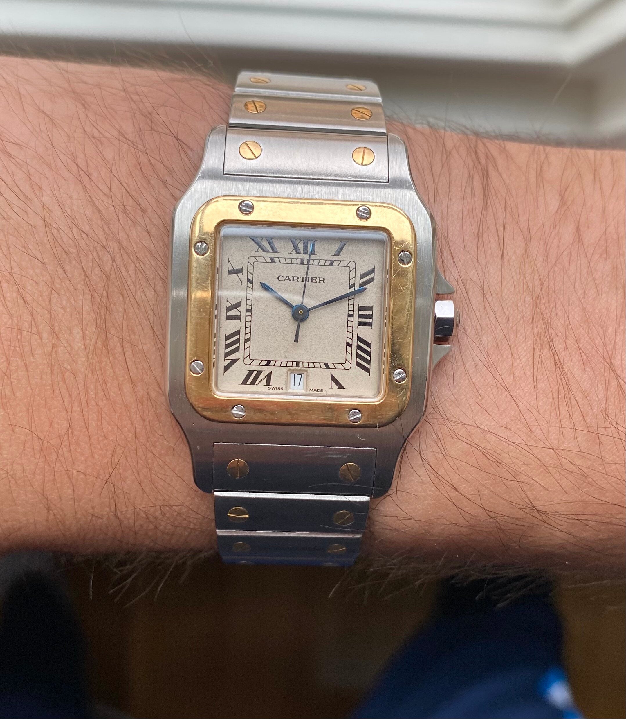 Cartier Santos Two-tone — Cream Dial