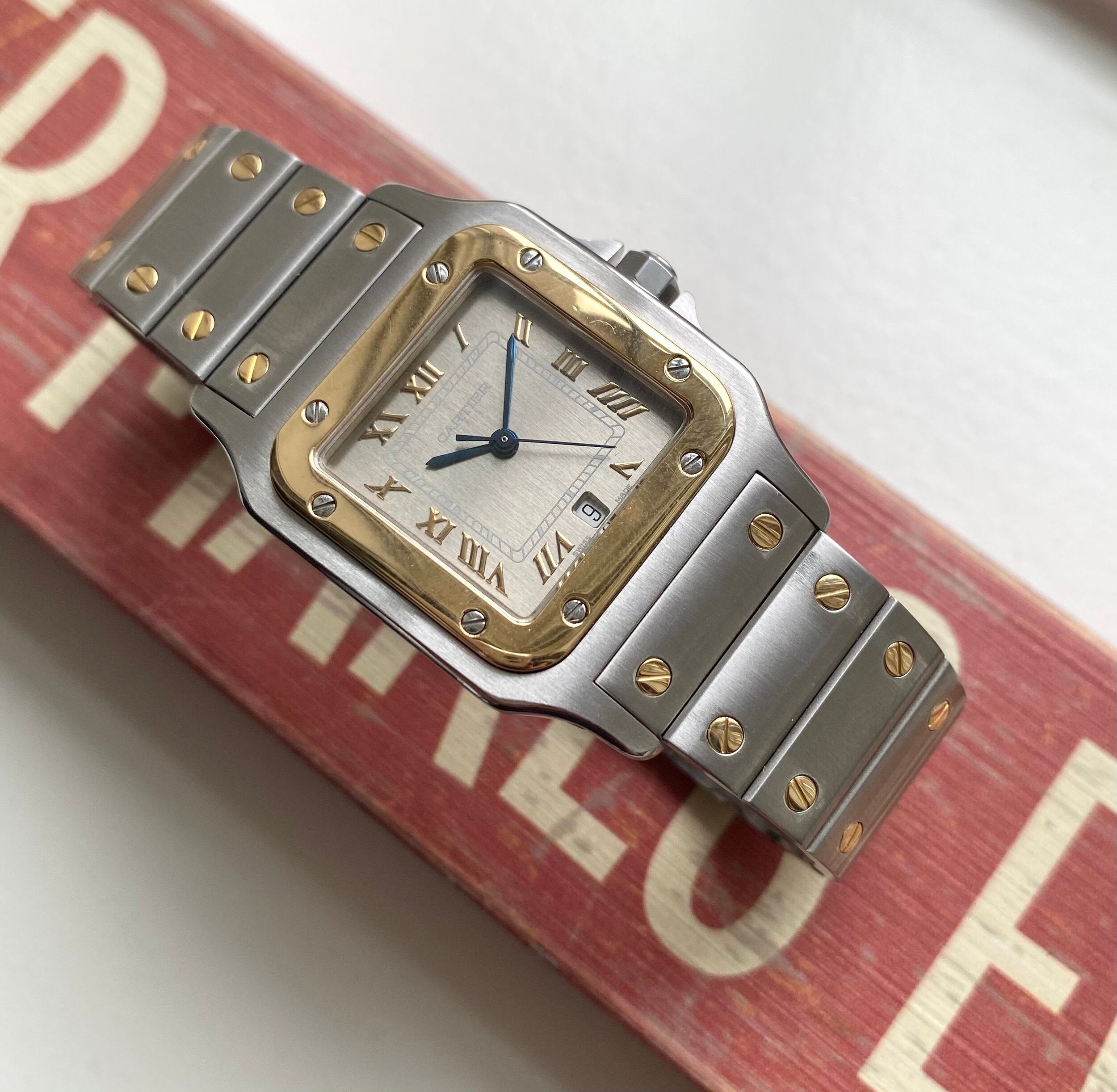 Cartier Santos Two Tone — Rare Taupe Dial