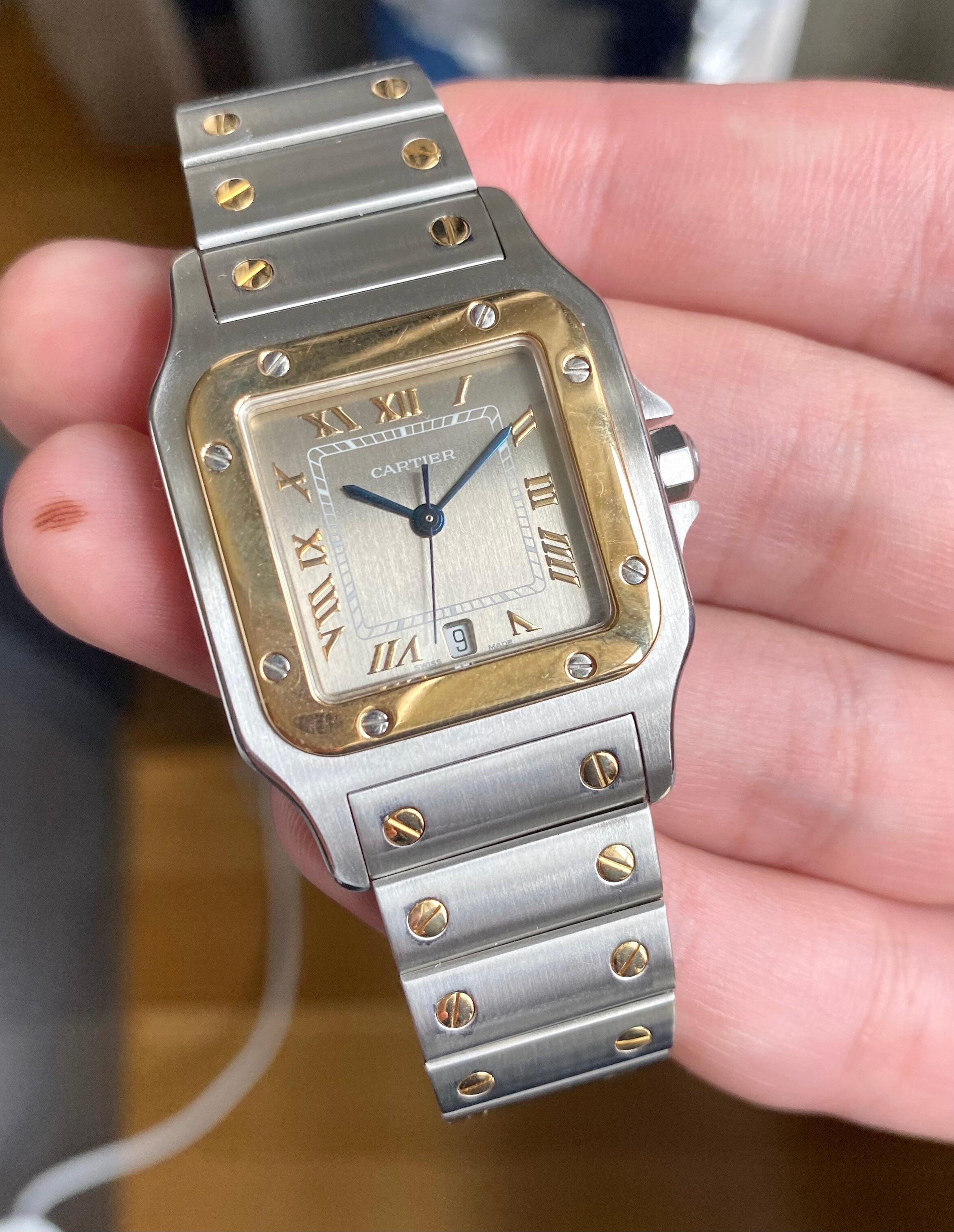 Cartier Santos Two Tone — Rare Taupe Dial