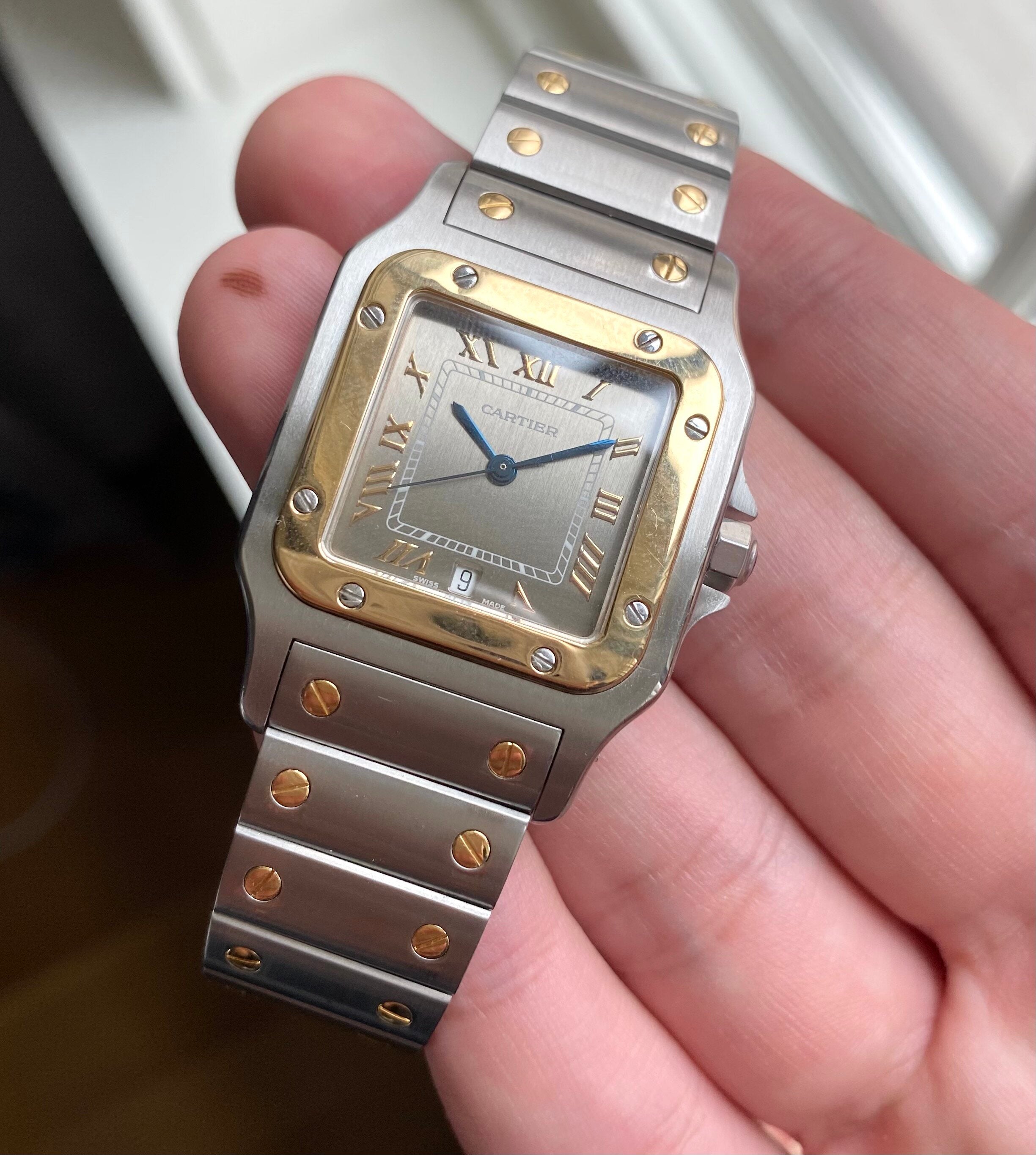 Cartier Santos Two Tone — Rare Taupe Dial