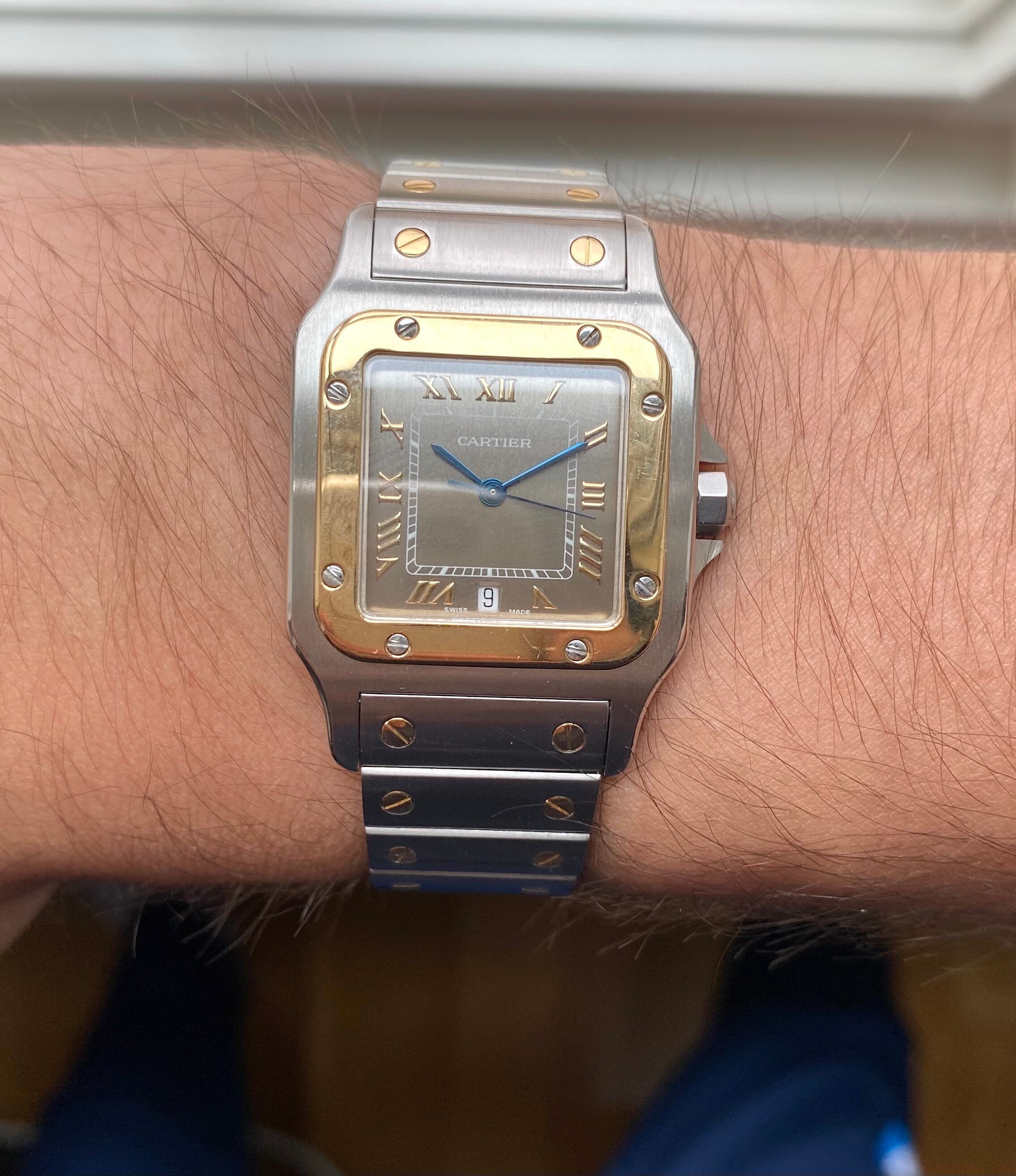 Cartier Santos Two Tone — Rare Taupe Dial