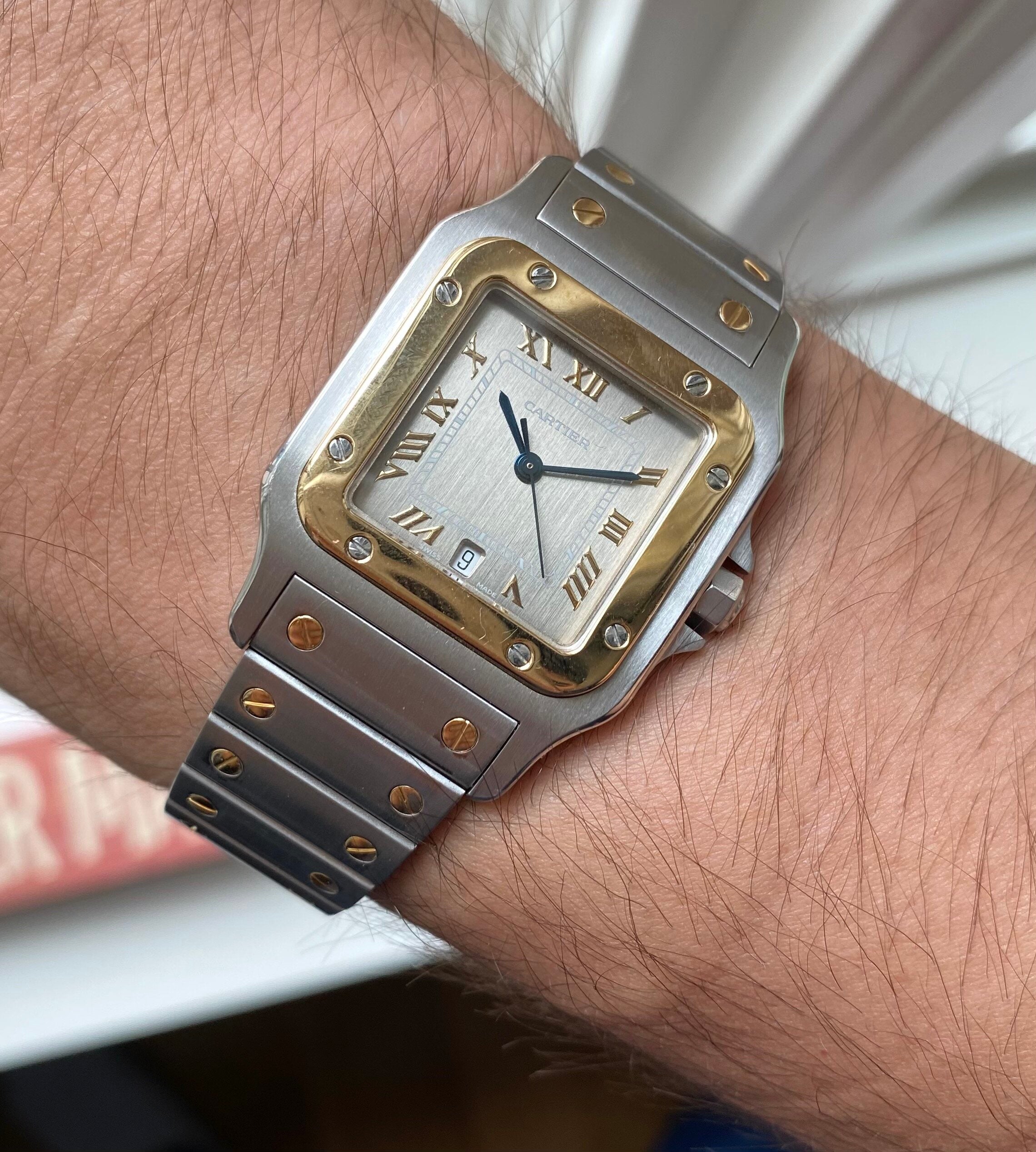 Cartier Santos Two Tone — Rare Taupe Dial