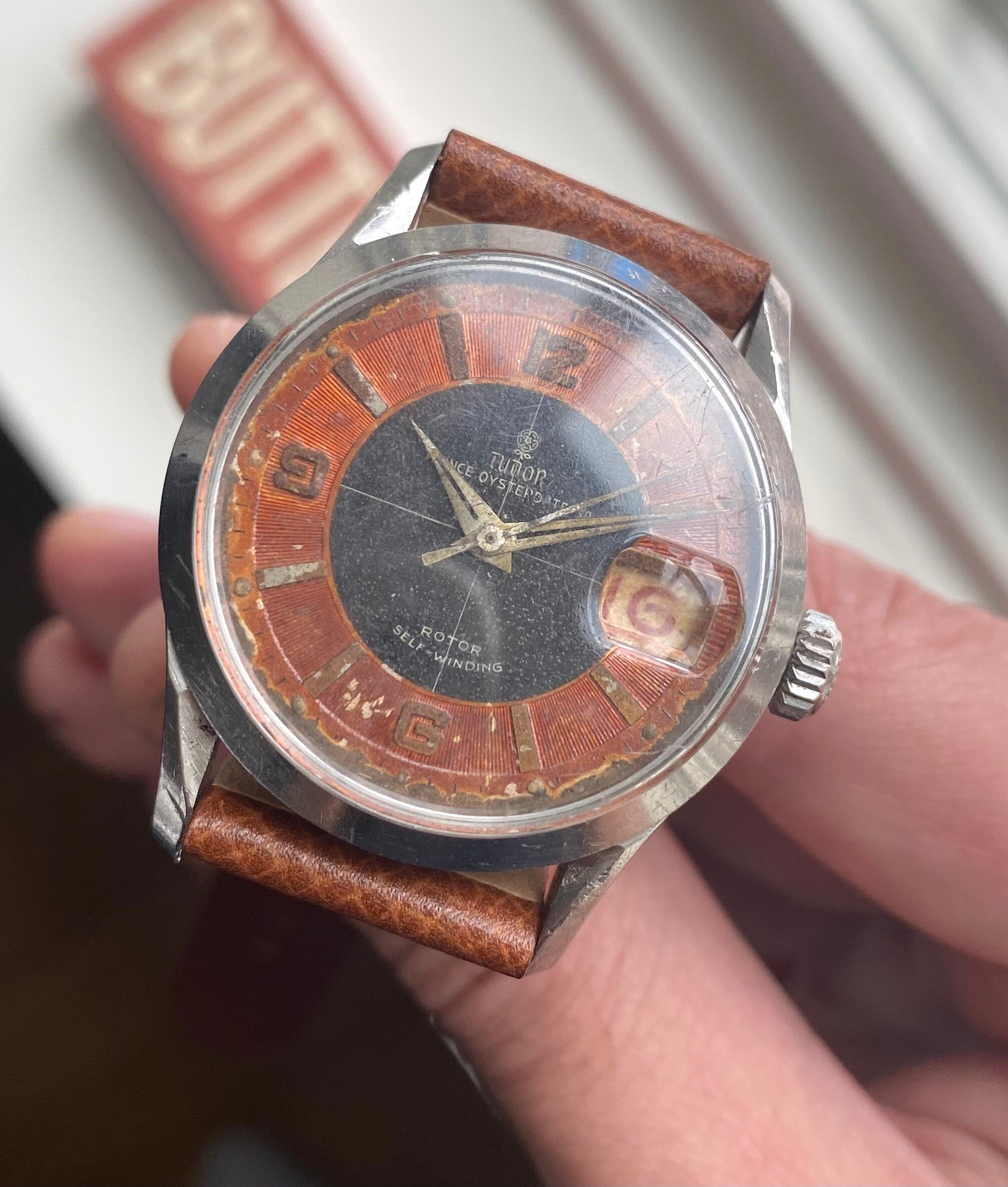 Tudor Prince Oysterdate ref. 7951 — "Tuxedo" Patina Dial