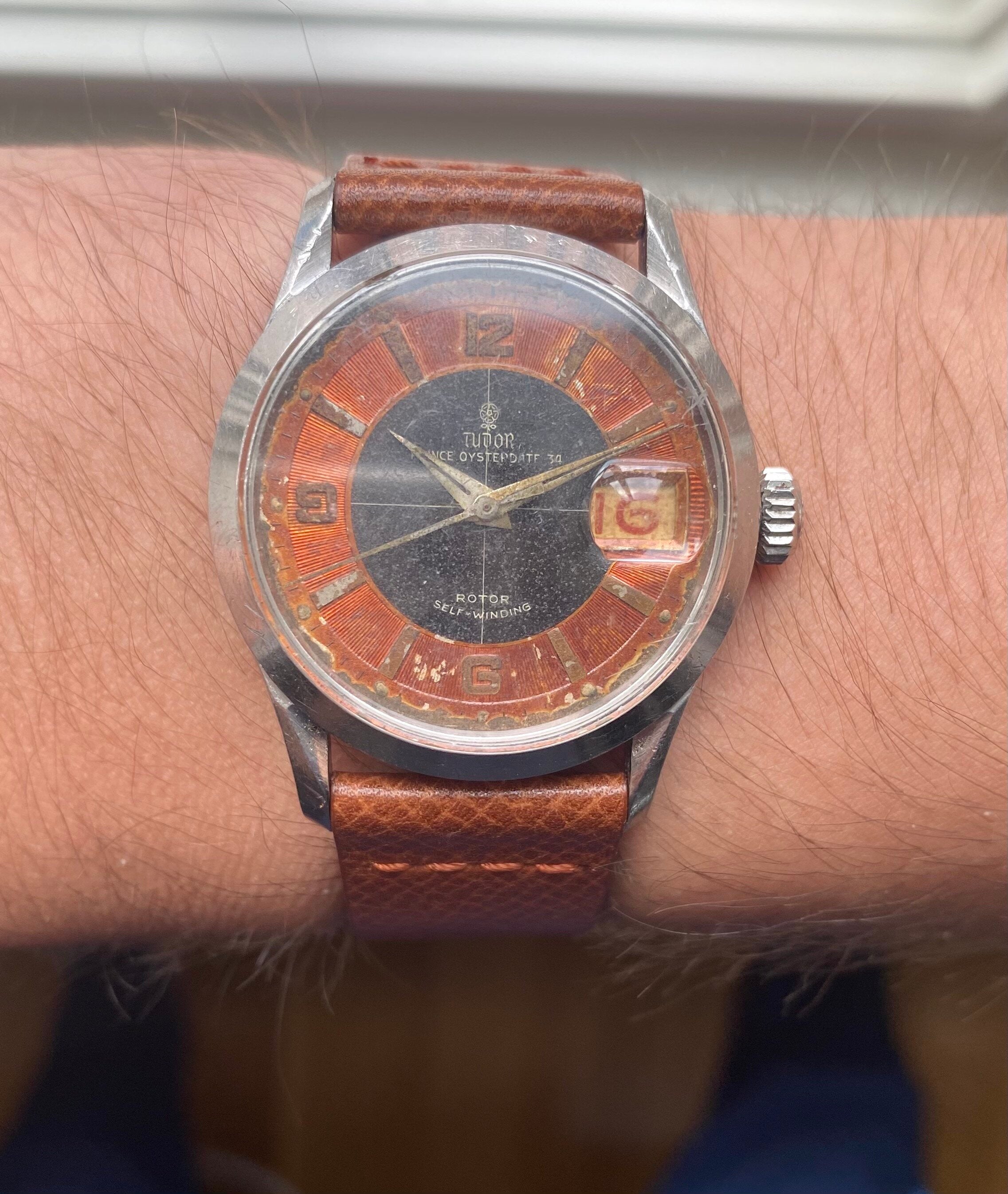 Tudor Prince Oysterdate ref. 7951 — "Tuxedo" Patina Dial