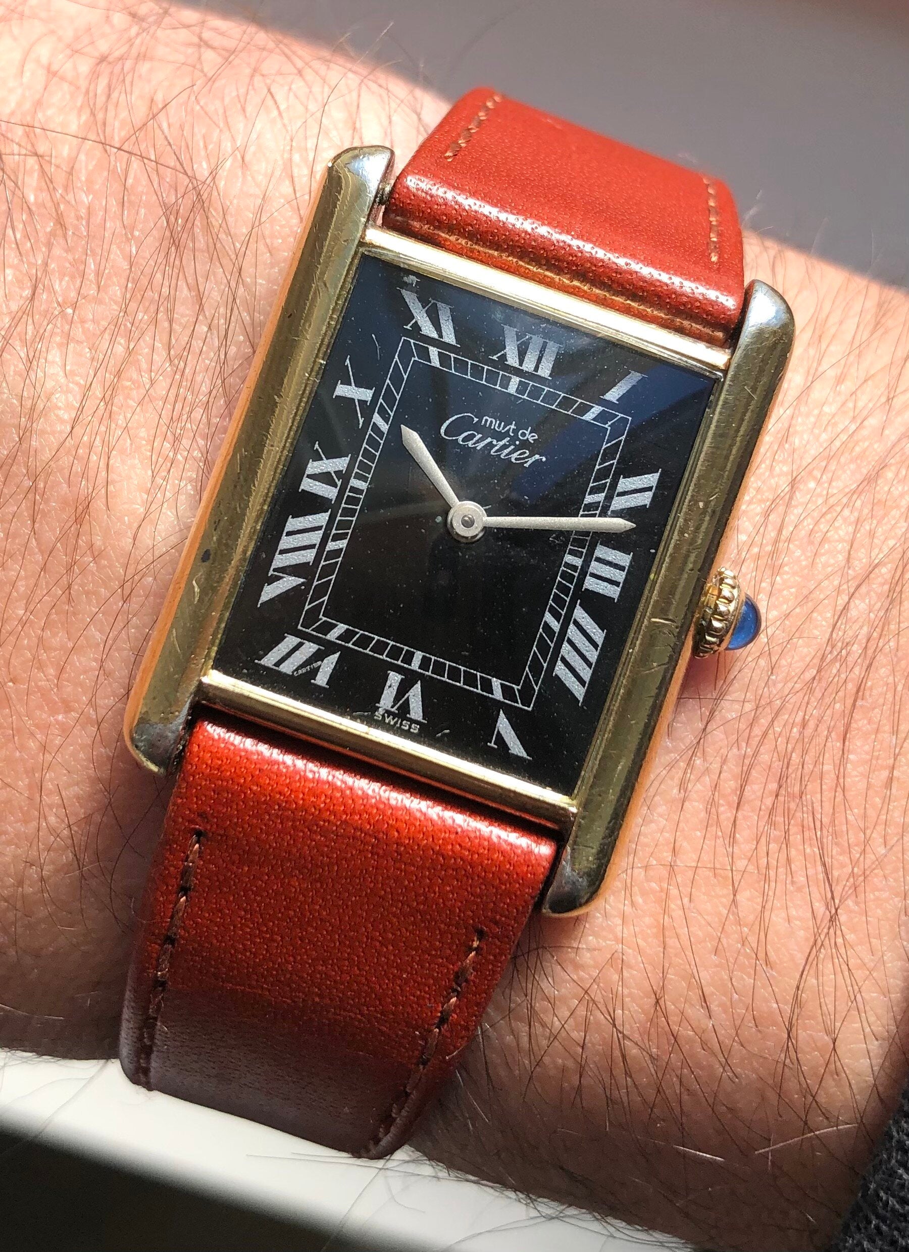 Must de Cartier Tank — Black Dial