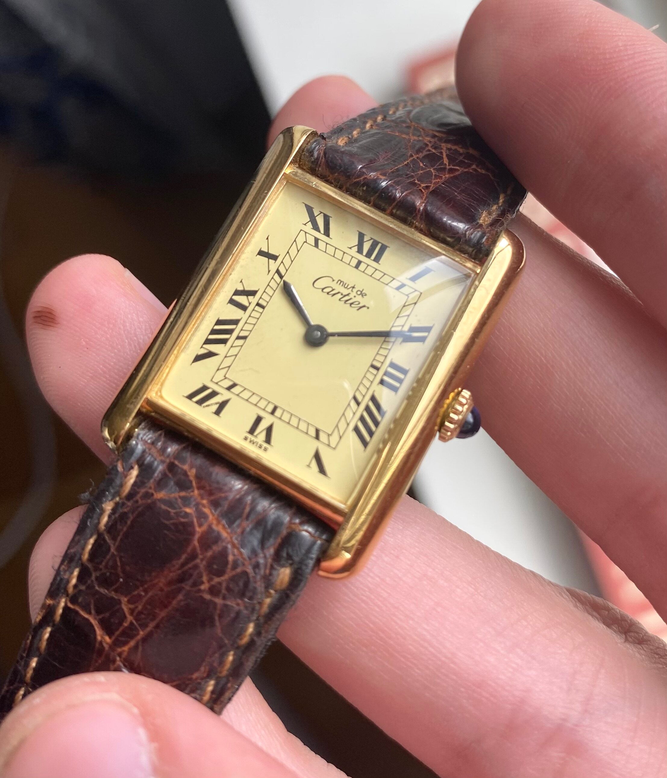 Cartier Tank — Lemon Roman Numerals