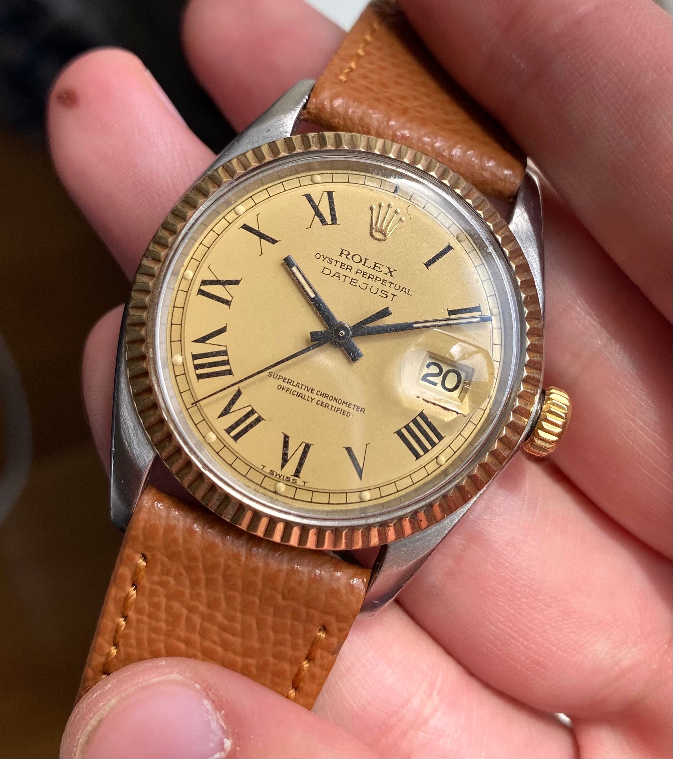 Rolex Datejust ref. 1601 — Yellow "Buckley" Dial