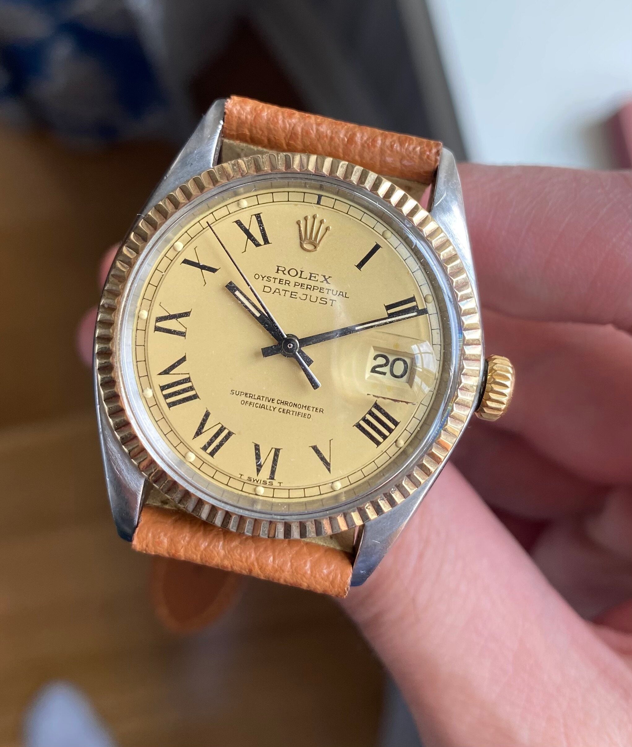 Rolex Datejust ref. 1601 — Yellow "Buckley" Dial