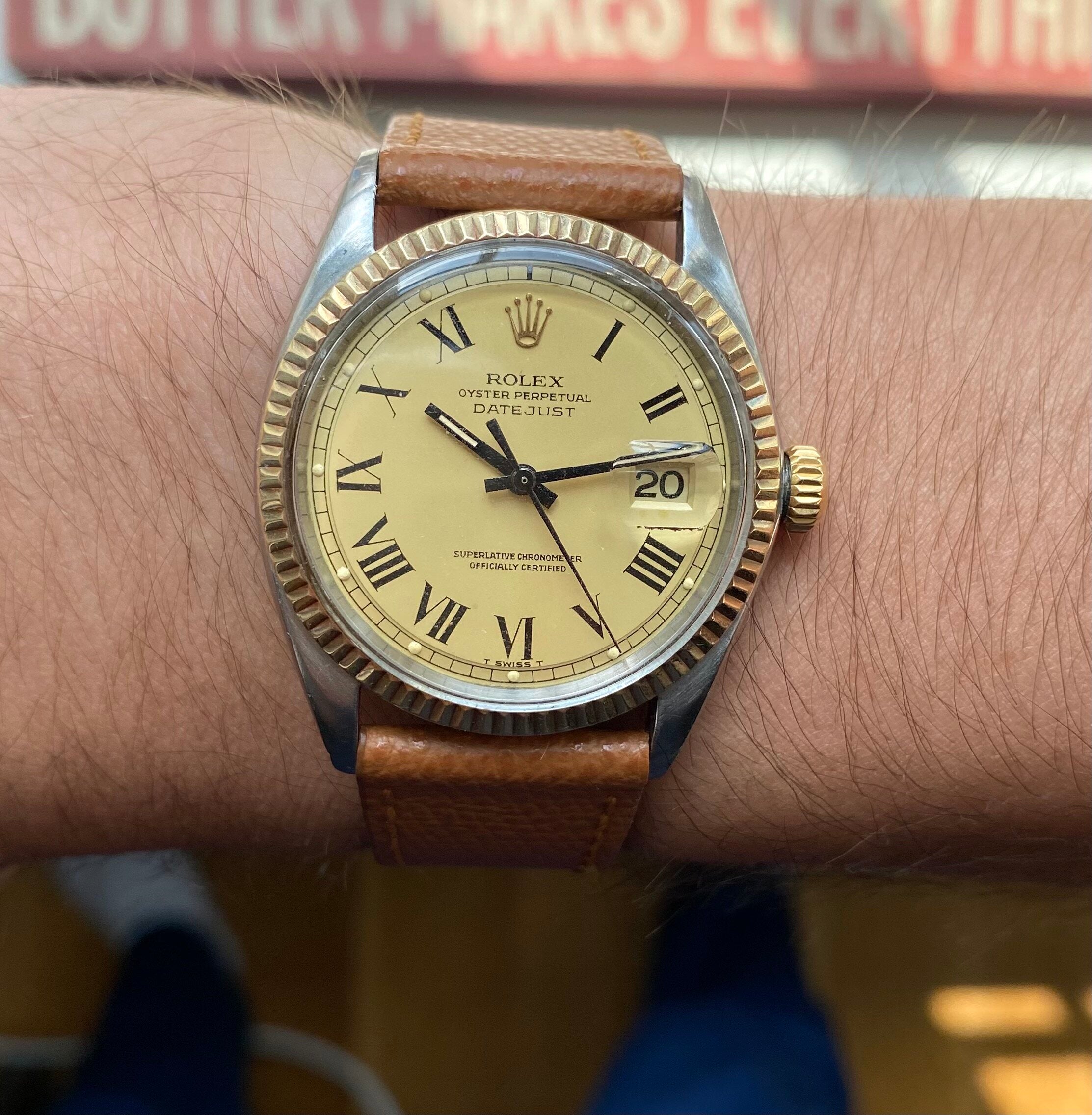 Rolex Datejust ref. 1601 — Yellow "Buckley" Dial