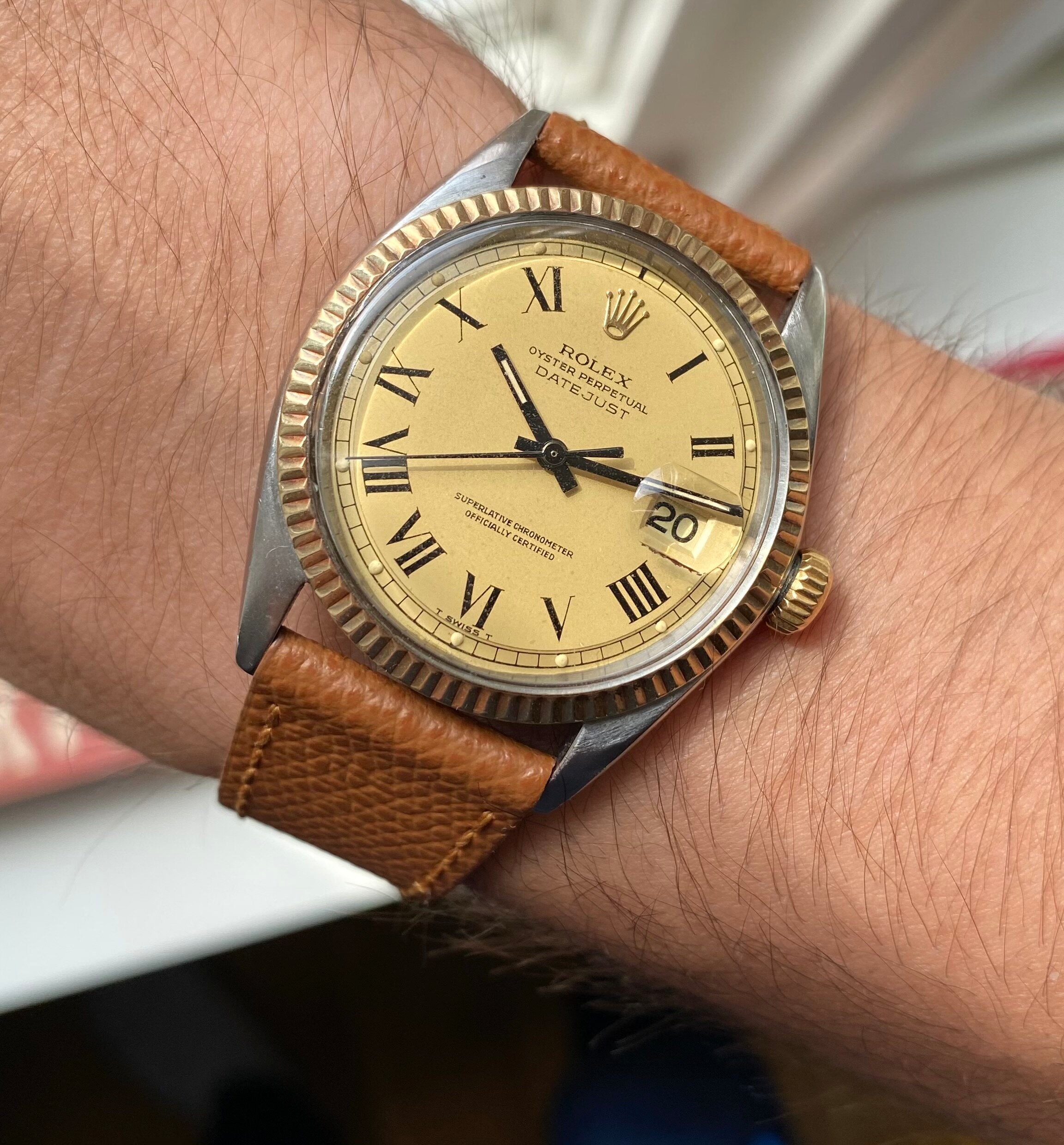 Rolex Datejust ref. 1601 — Yellow "Buckley" Dial