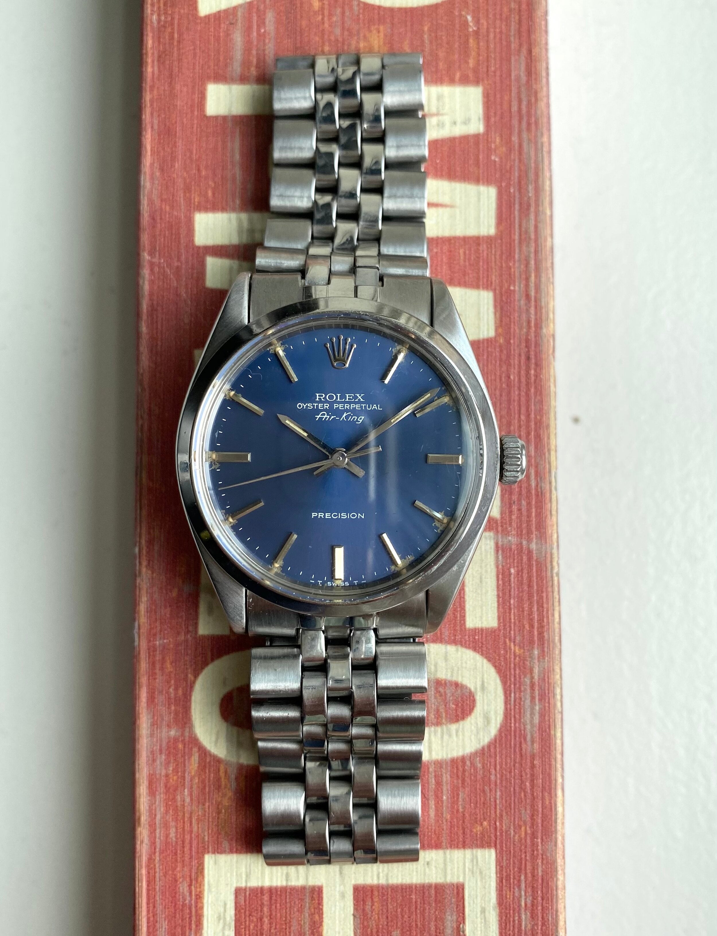 Rolex Air King ref. 5500 — Blue Dial