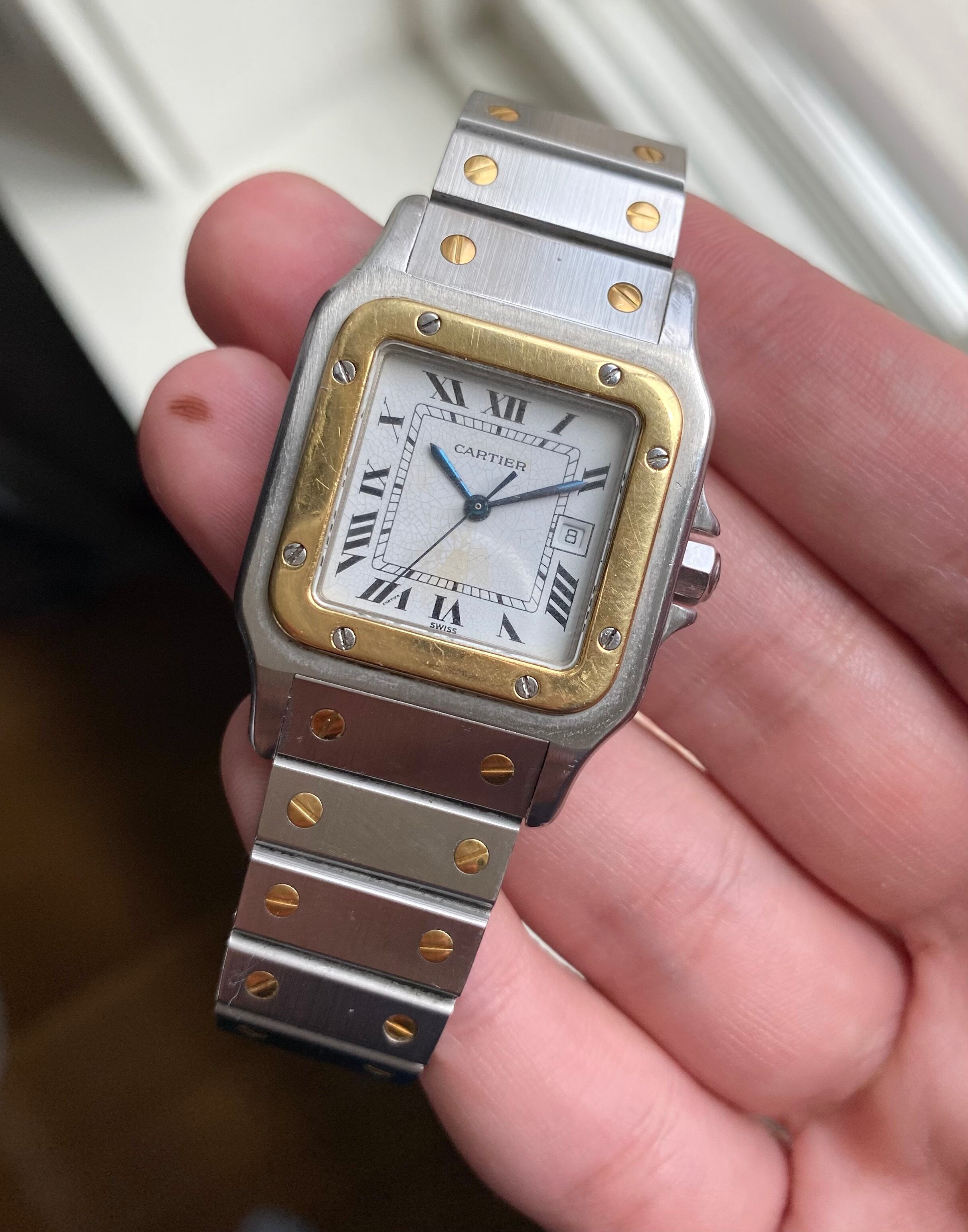 Cartier Santos Two-tone — White Dial