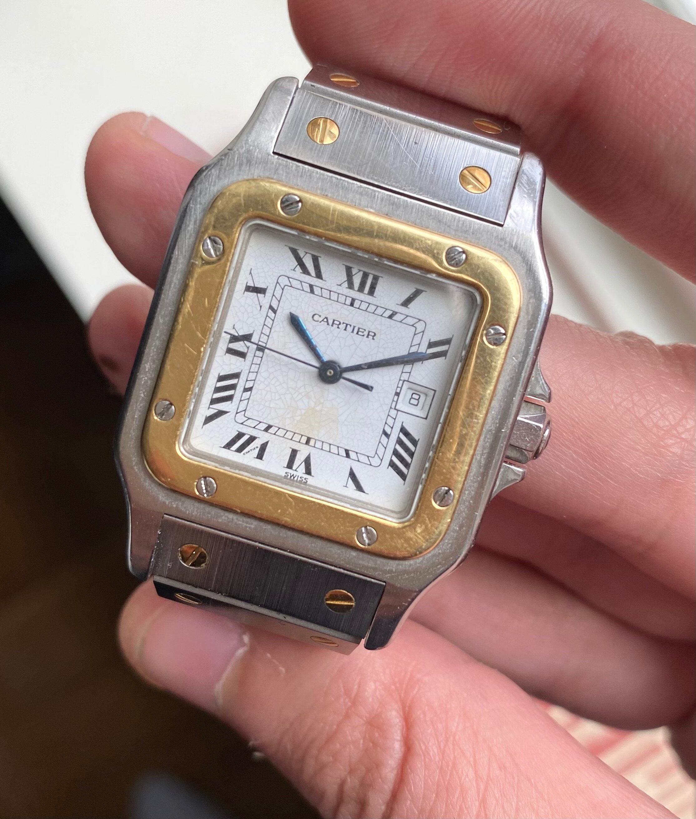 Cartier Santos Two-tone — White Dial