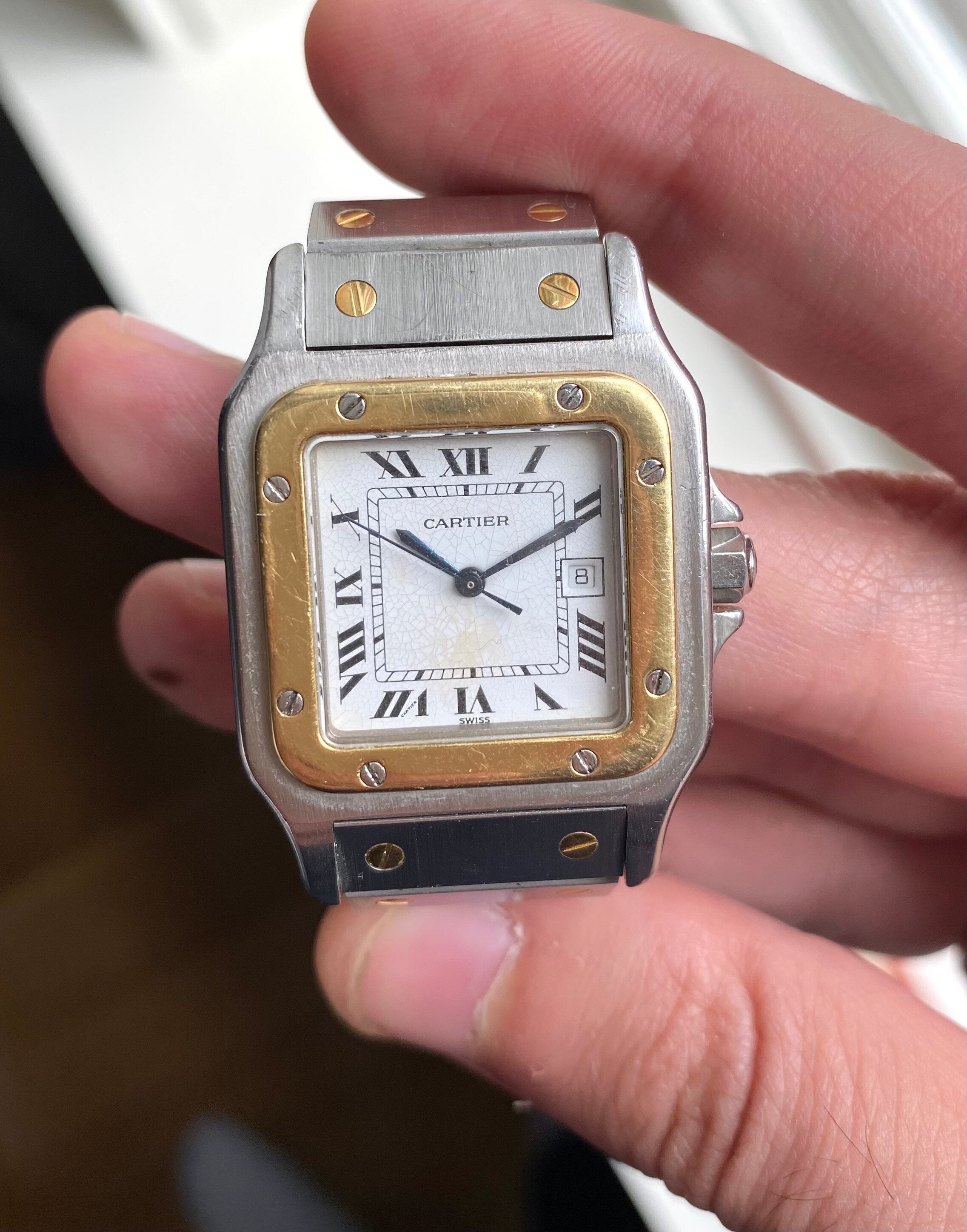 Cartier Santos Two-tone — White Dial