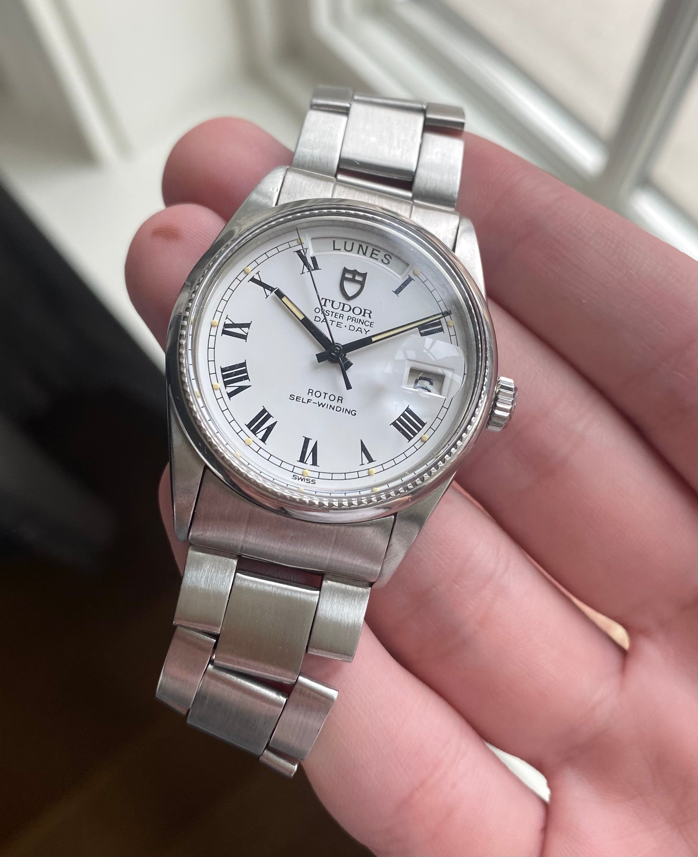 Tudor Date-day — White “Buckley” Dial