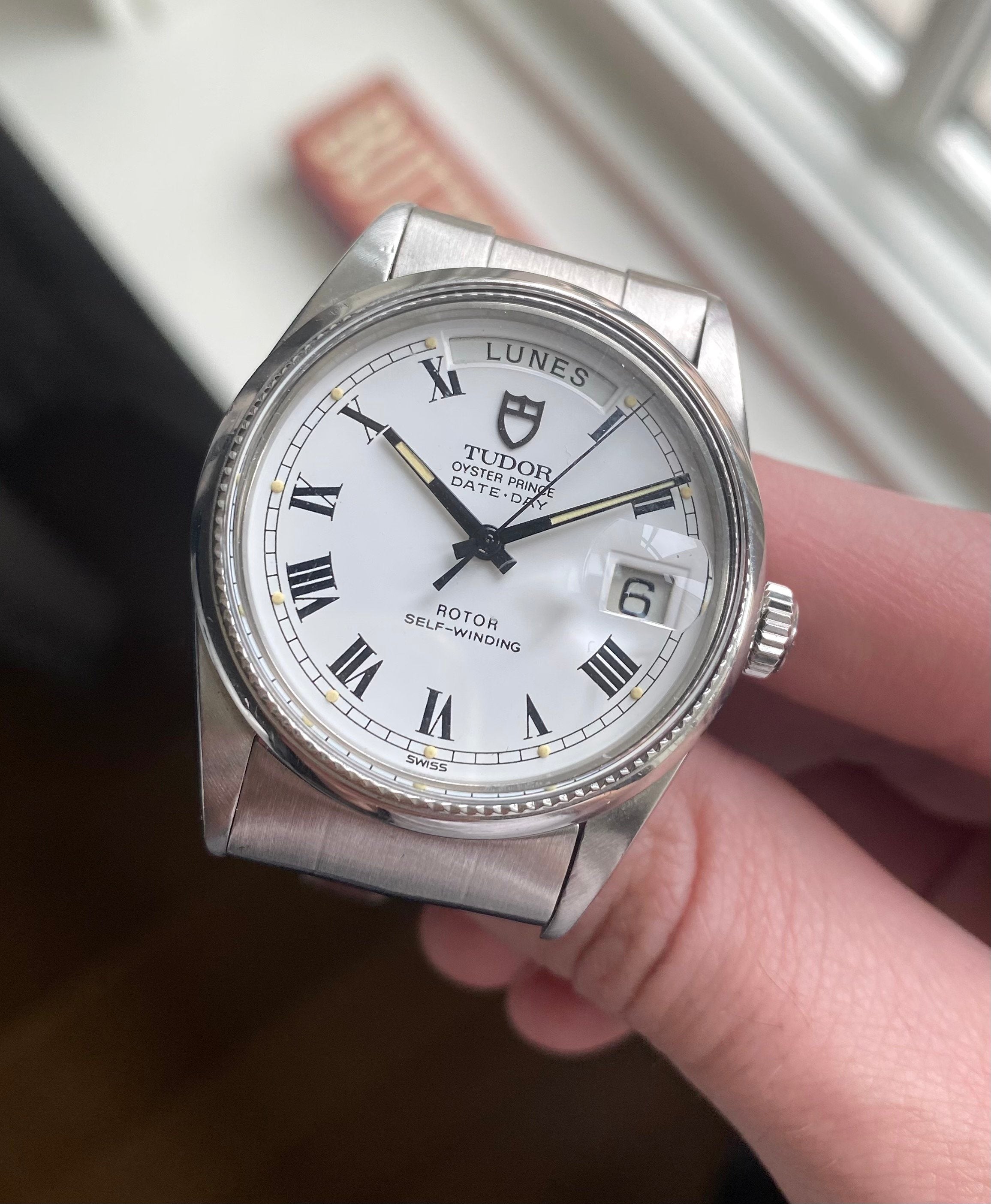 Tudor Date-day — White “Buckley” Dial