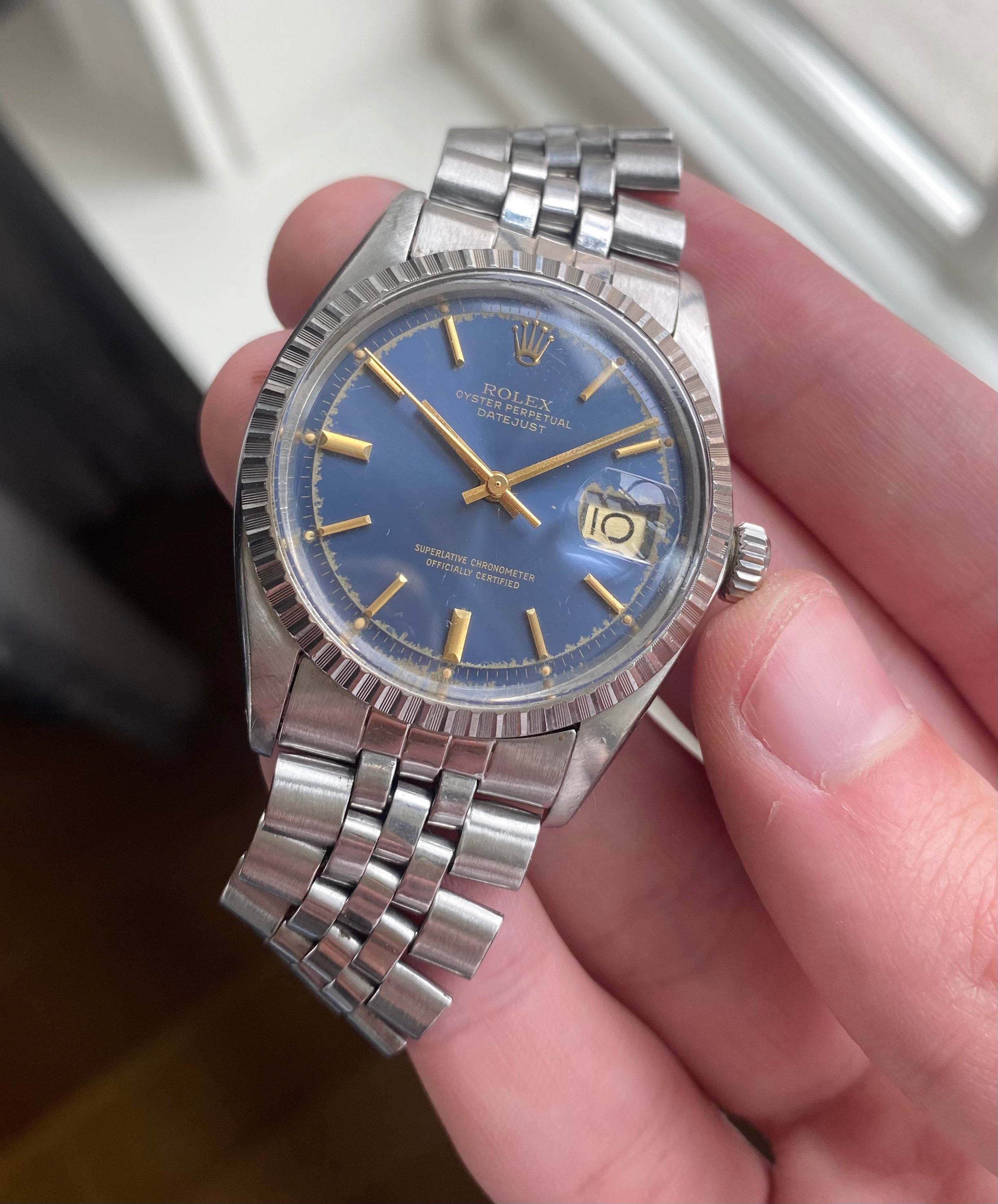 Rolex Datejust ref. 1603 — Blue Dial