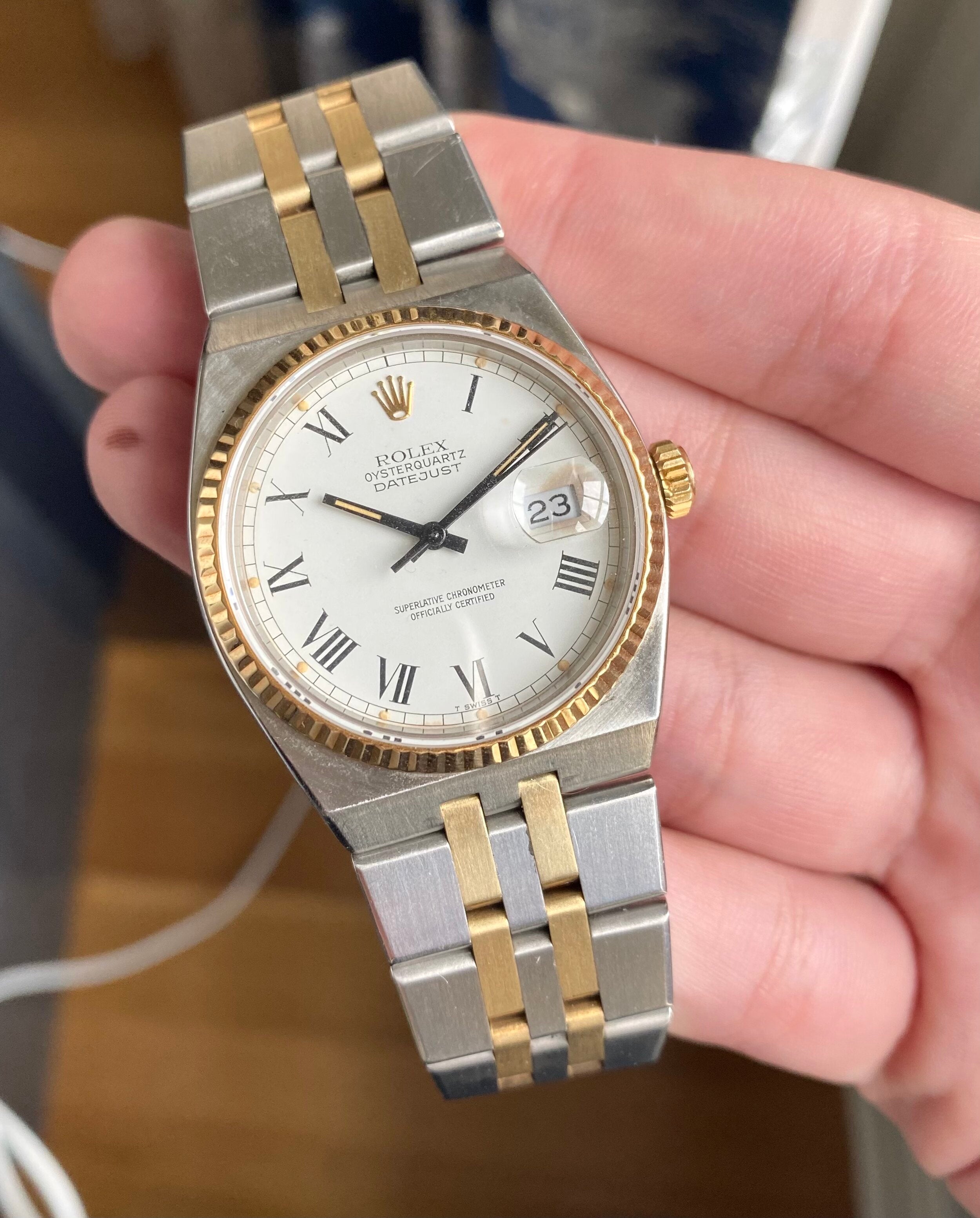 Rolex Datejust Oysterquartz ref. 17013 — Two-tone "Buckley"