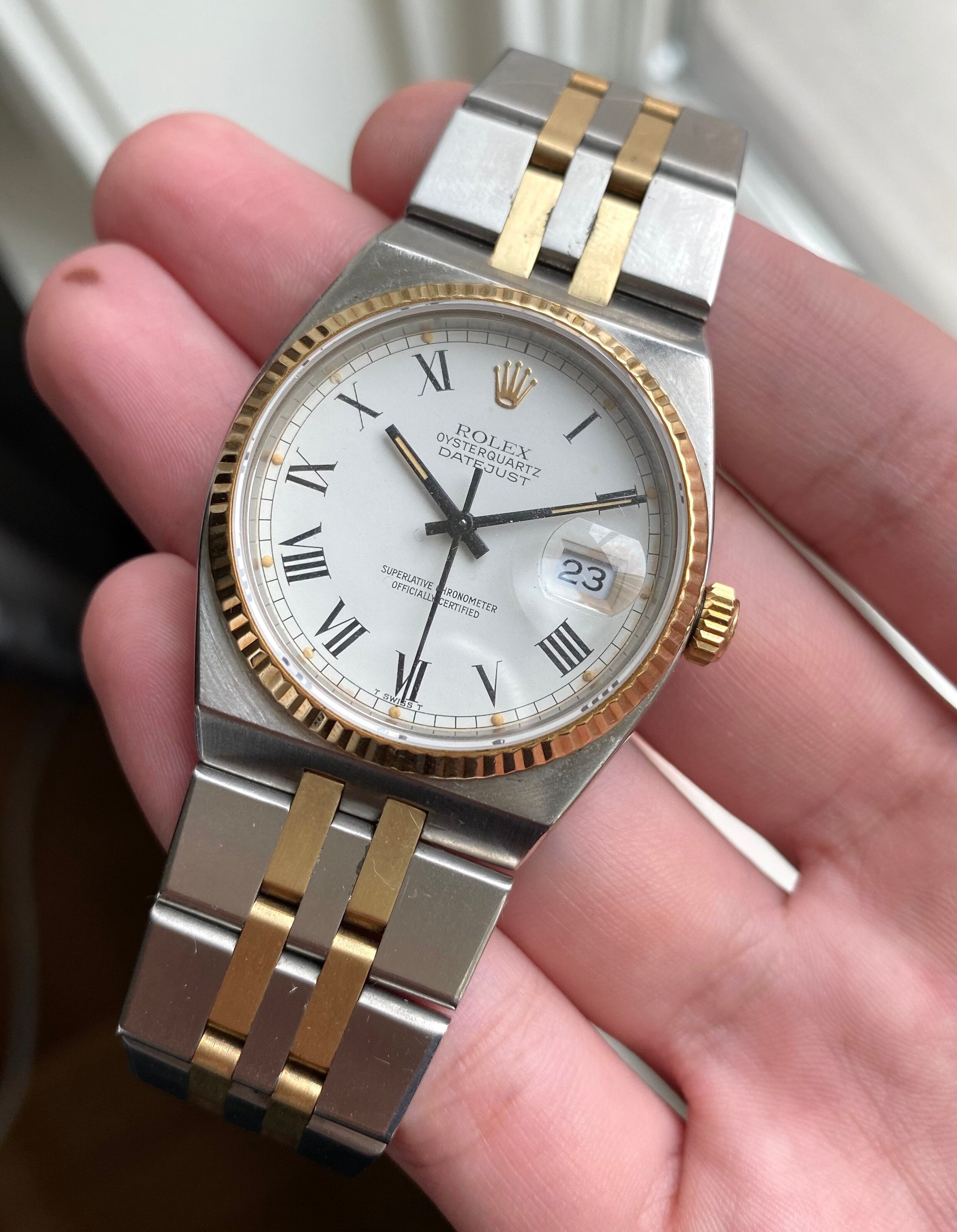 Rolex Datejust Oysterquartz ref. 17013 — Two-tone "Buckley"