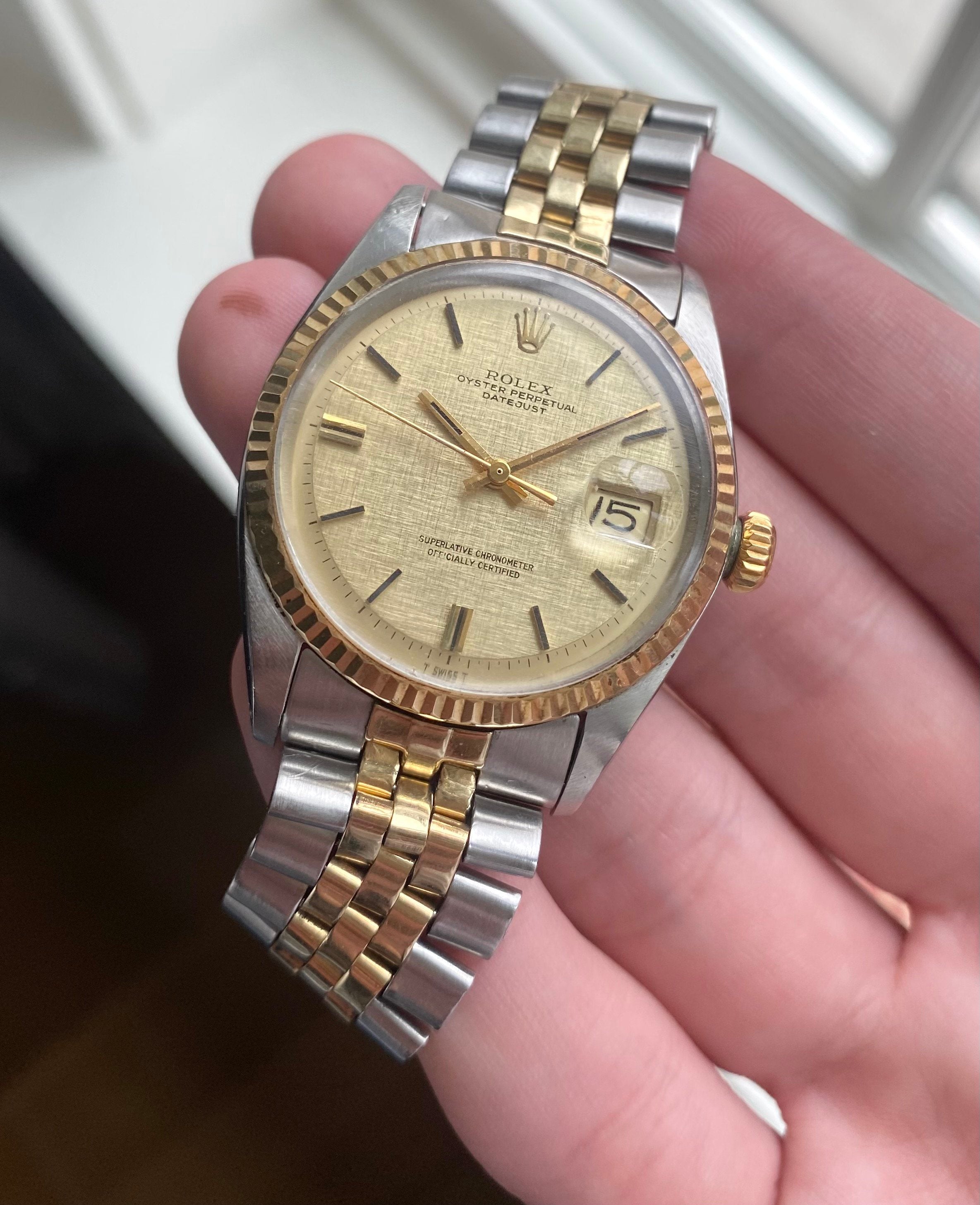 Rolex Datejust ref. 1601 — Two-tone Linen Dial