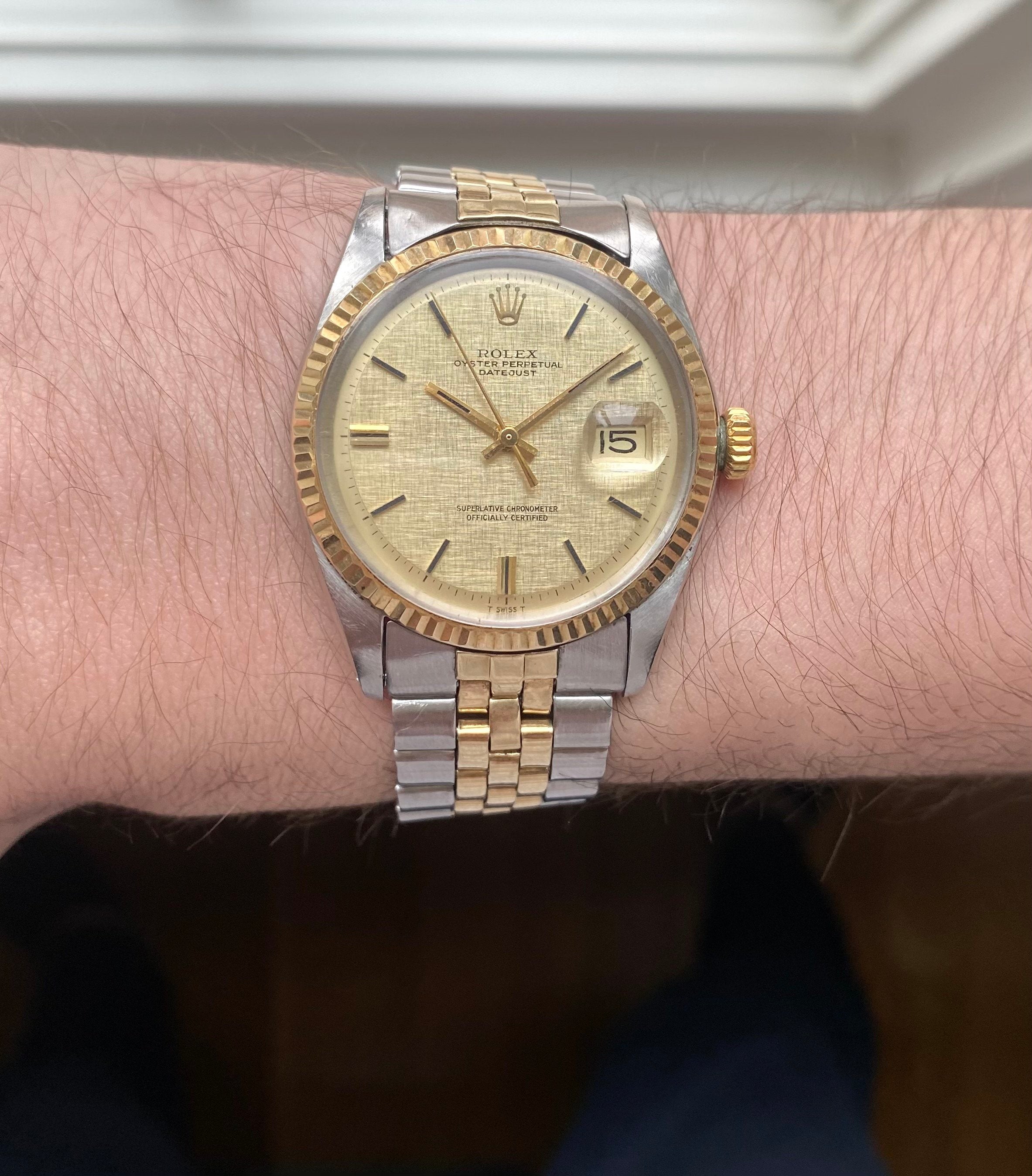 Rolex Datejust ref. 1601 — Two-tone Linen Dial