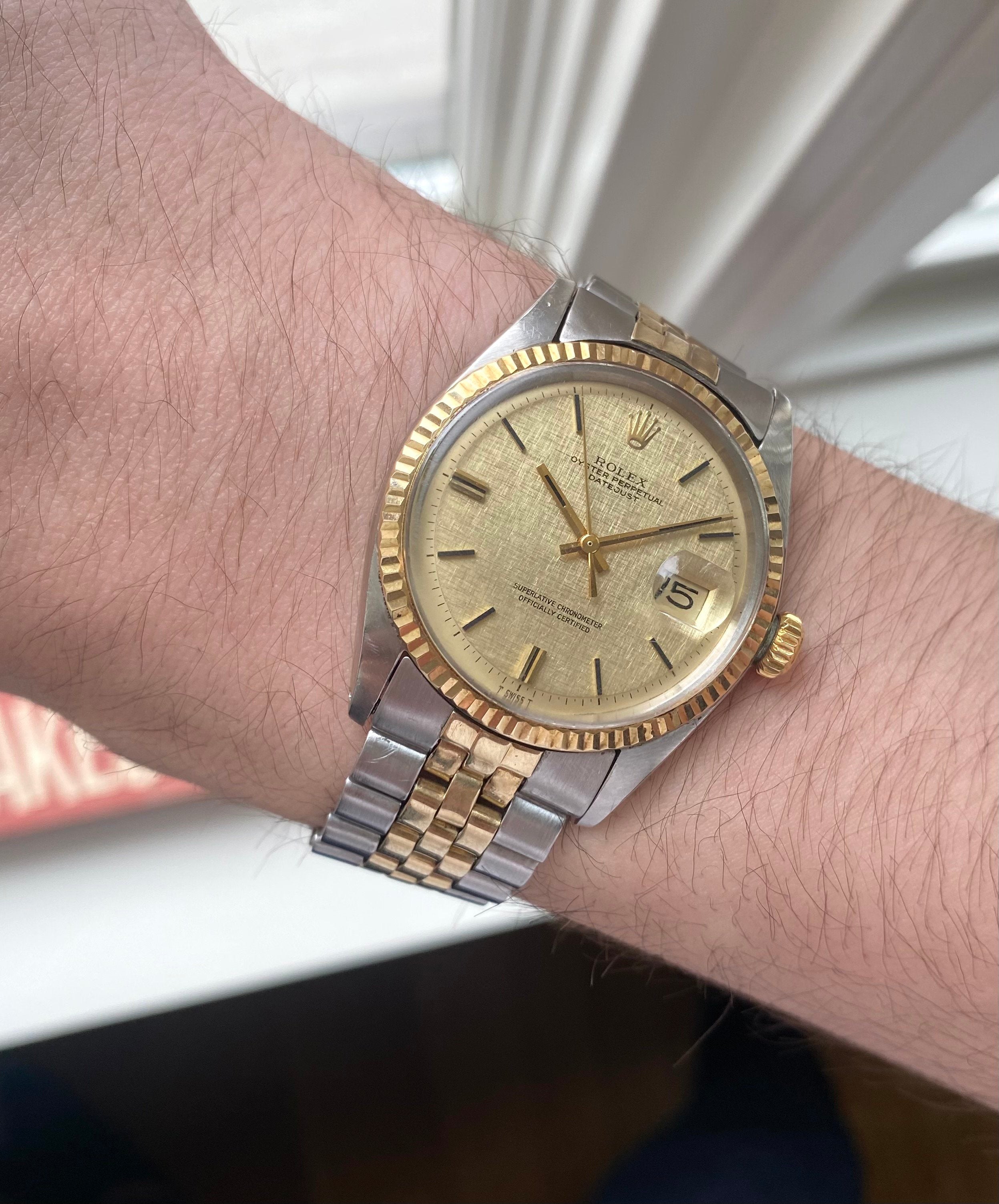 Rolex Datejust ref. 1601 — Two-tone Linen Dial