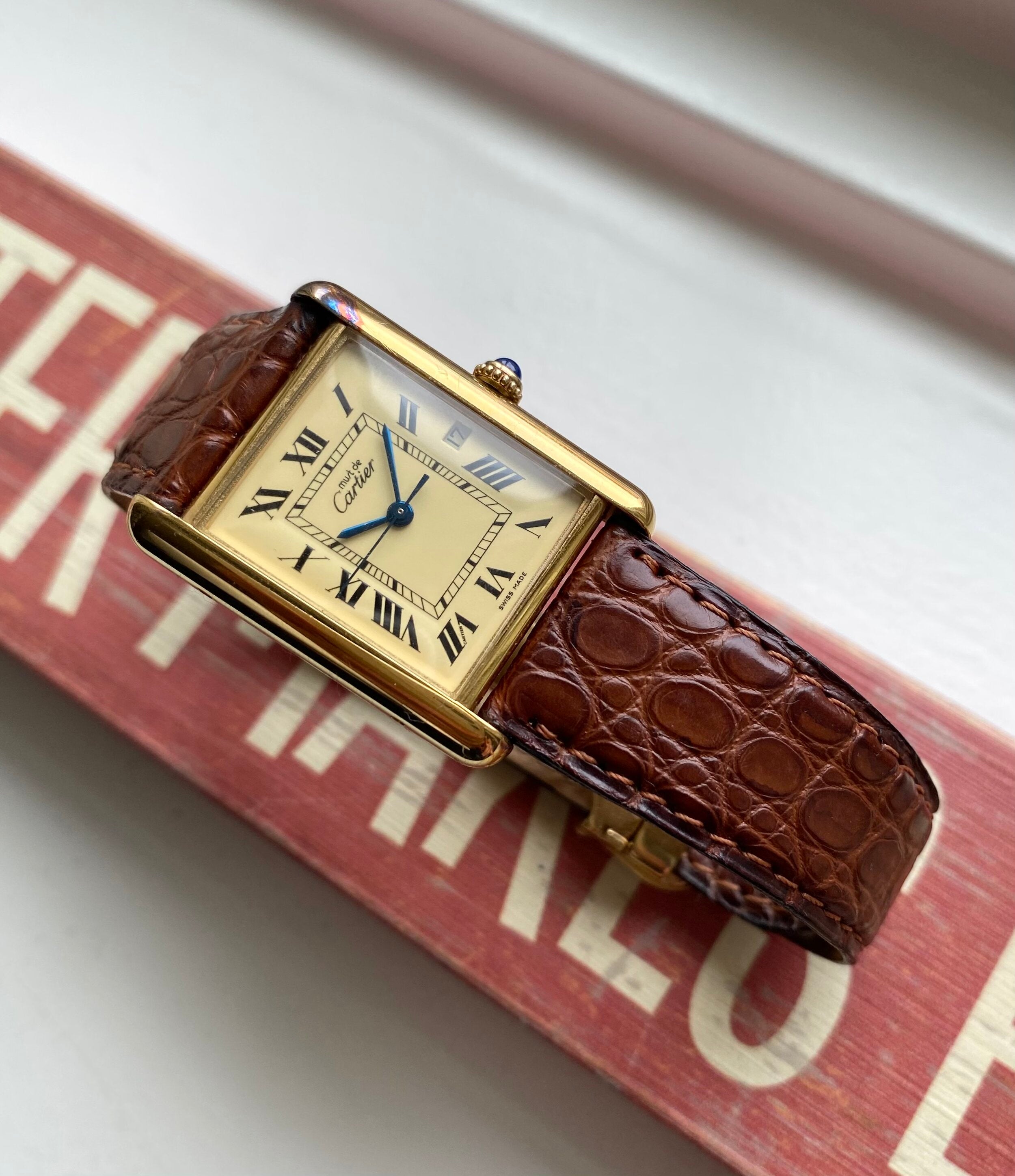 Cartier Tank ref. 2413 — Lemon Roman Numerals