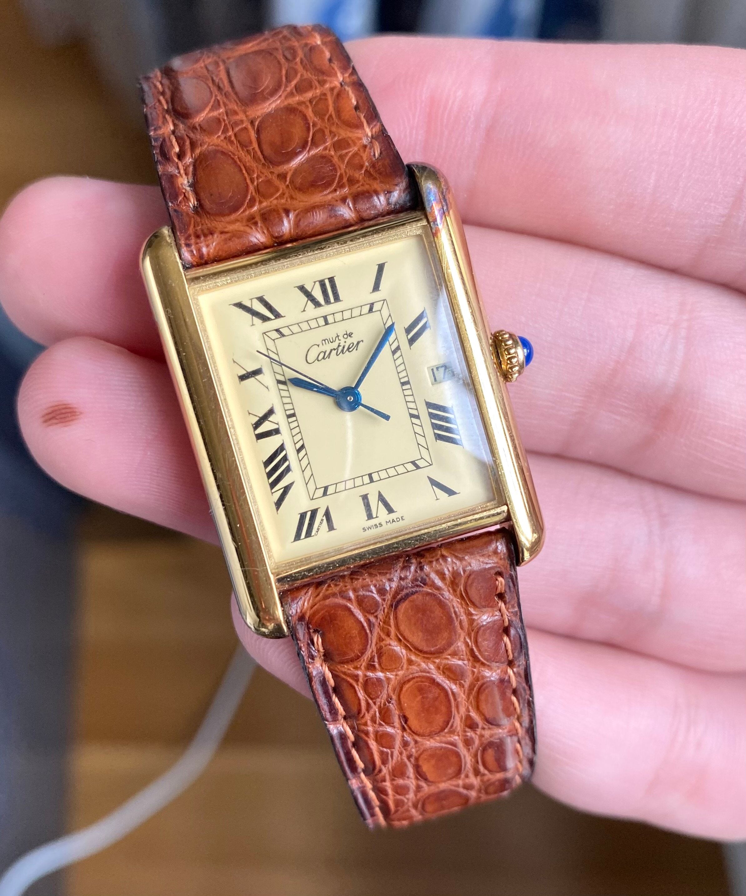 Cartier Tank ref. 2413 — Lemon Roman Numerals