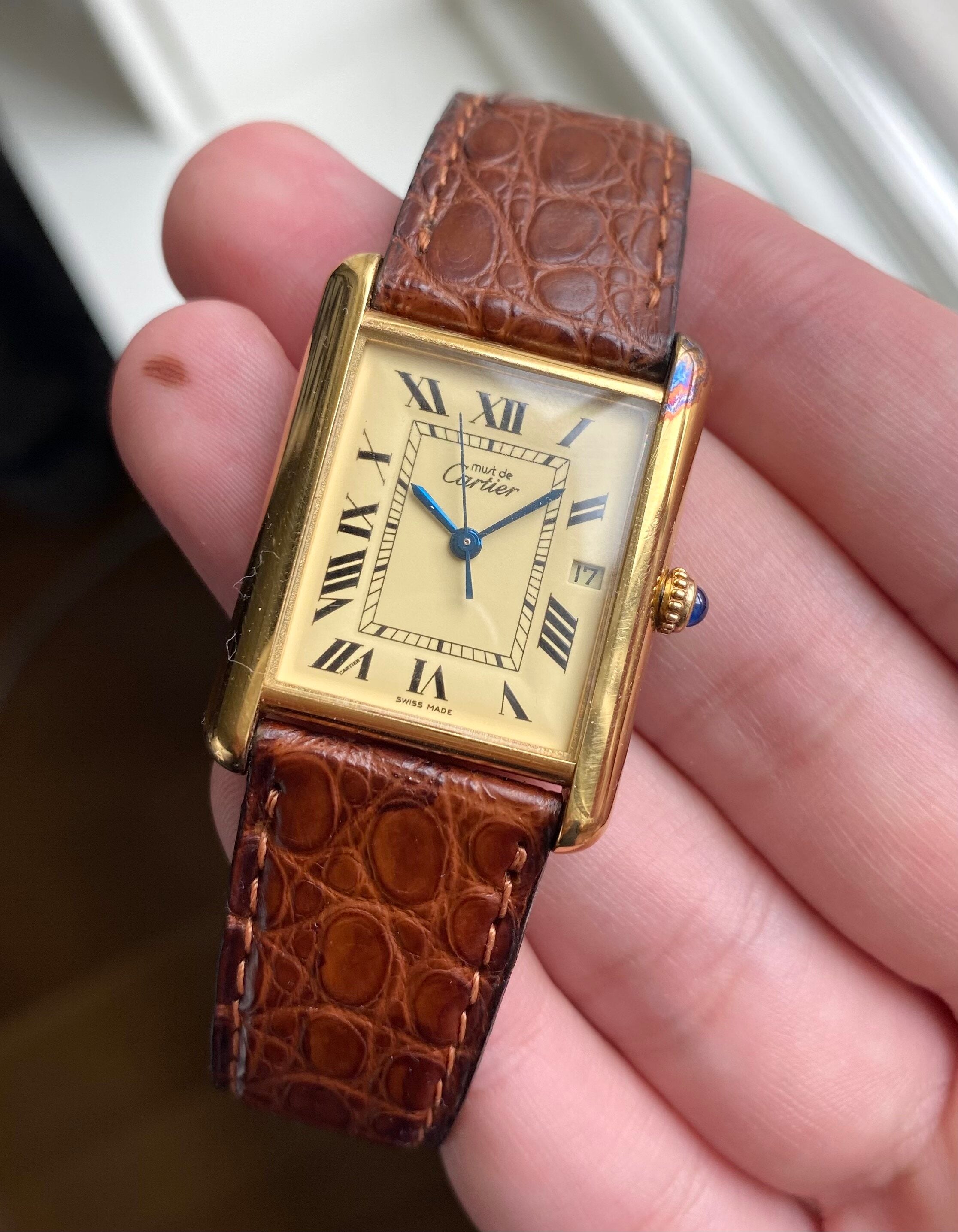 Cartier Tank ref. 2413 — Lemon Roman Numerals