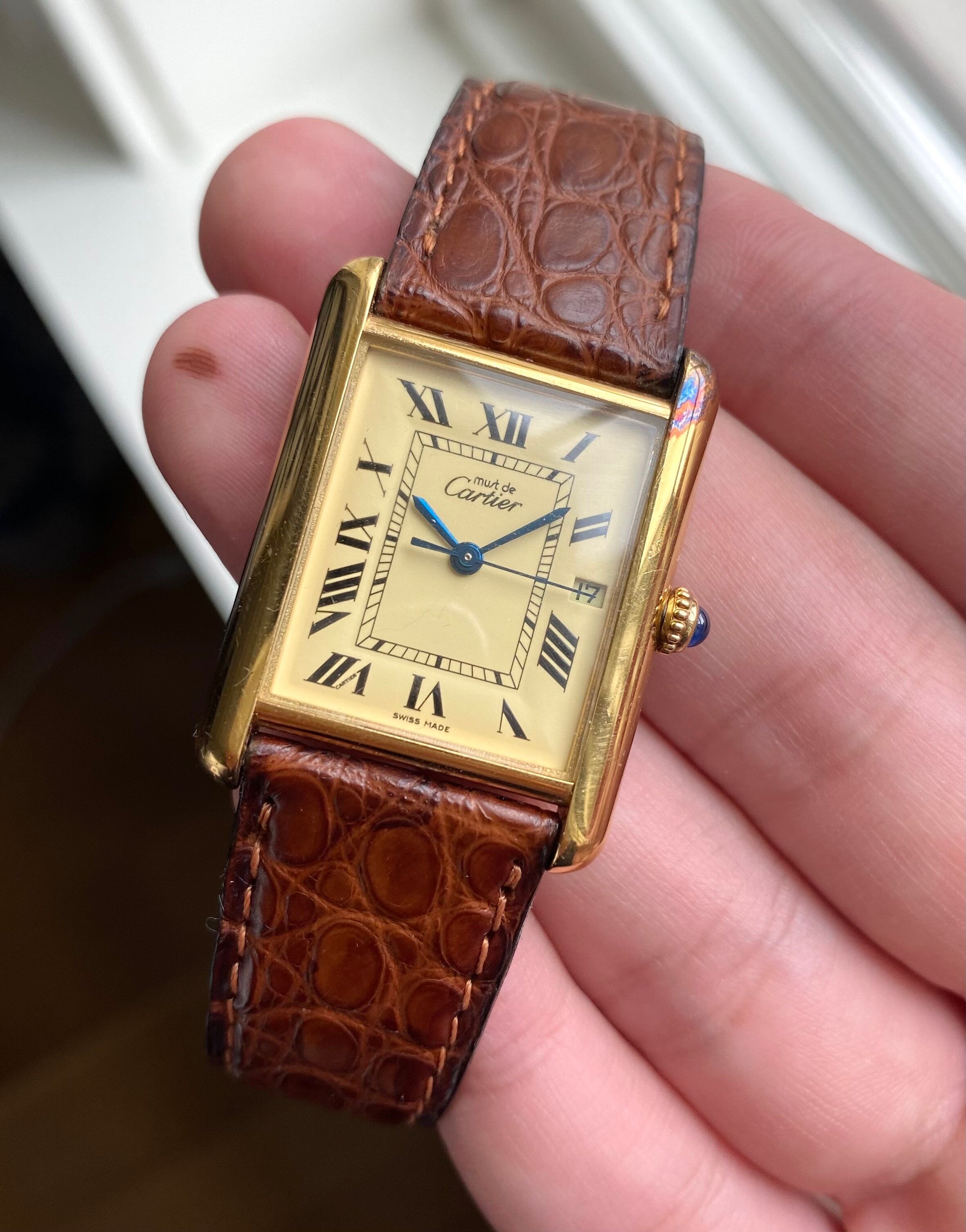 Cartier Tank ref. 2413 — Lemon Roman Numerals