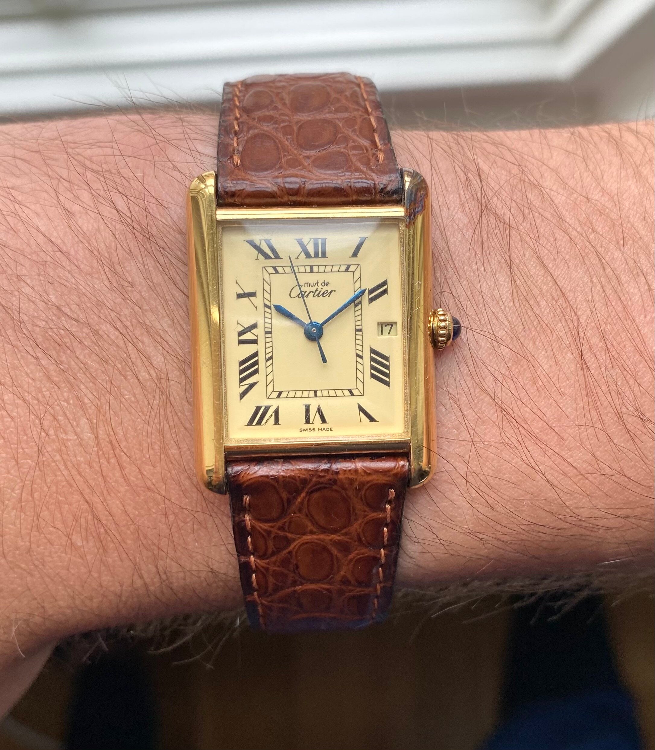 Cartier Tank ref. 2413 — Lemon Roman Numerals