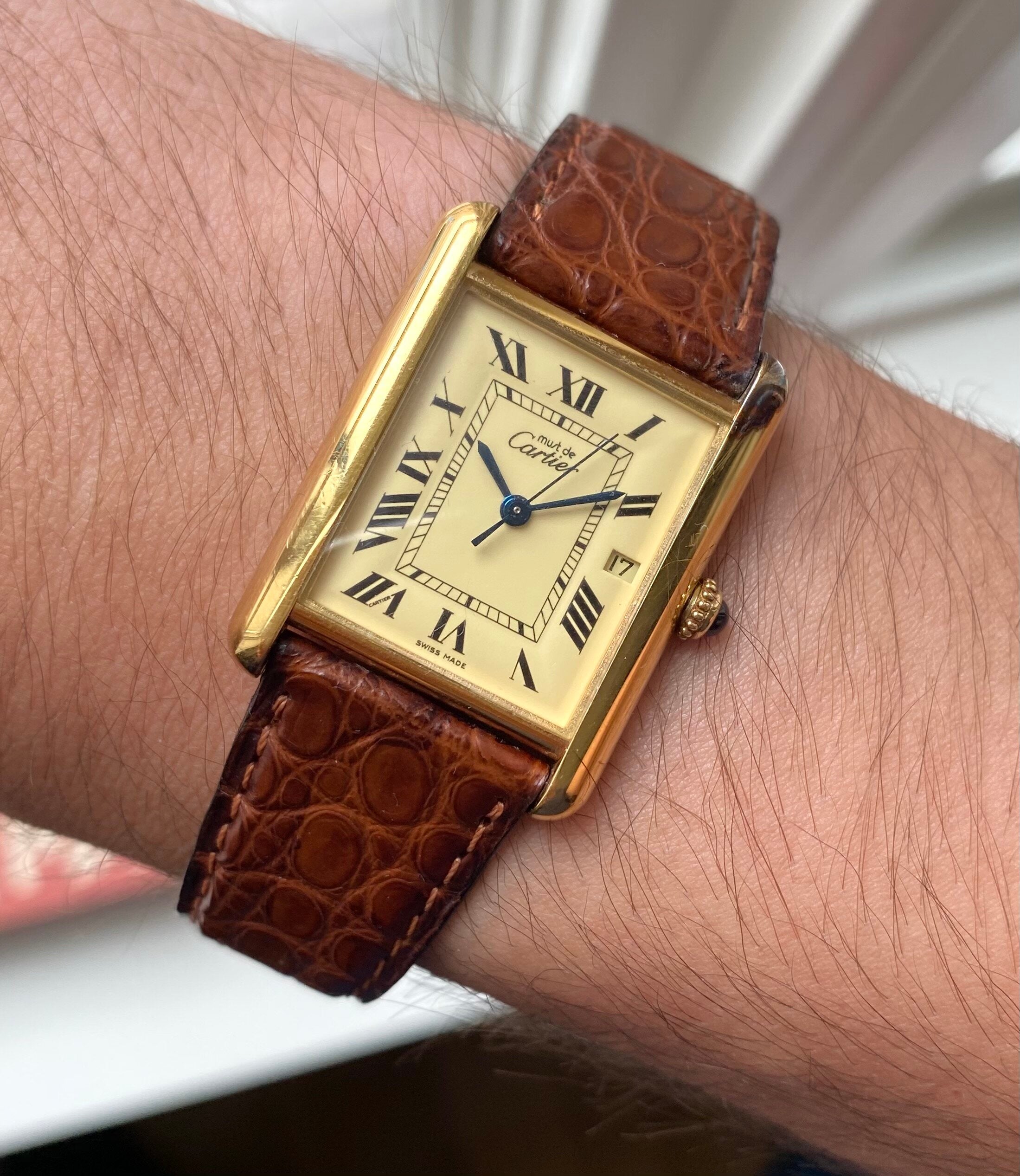 Cartier Tank ref. 2413 — Lemon Roman Numerals