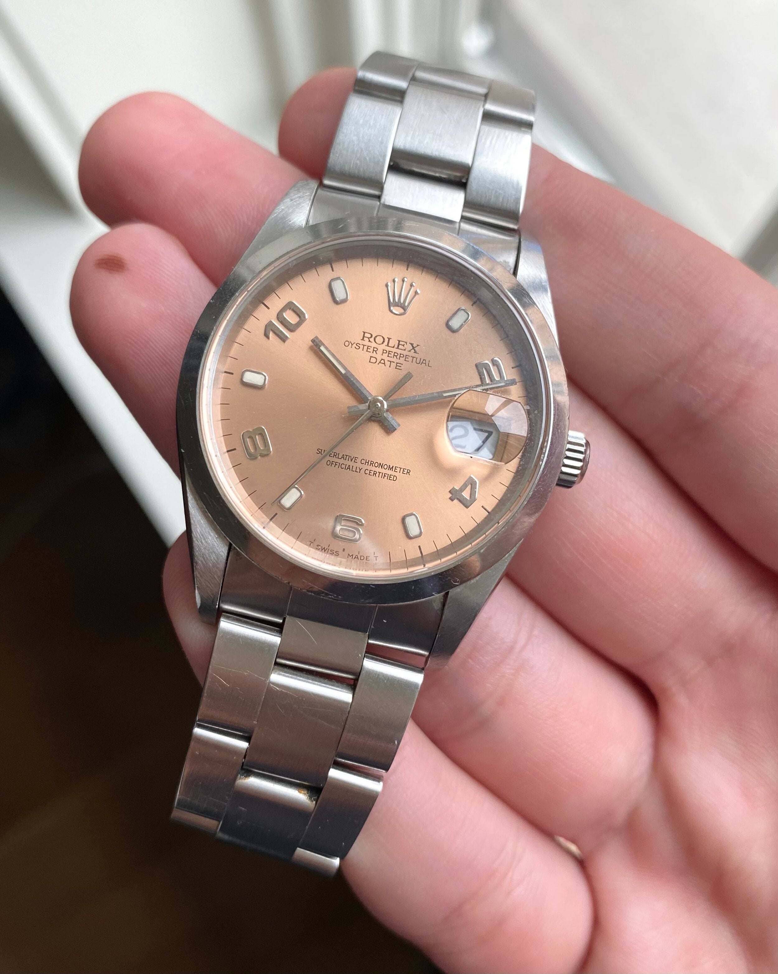 Rolex Oysterperpetual Date ref. 15200 — Salmon Dial