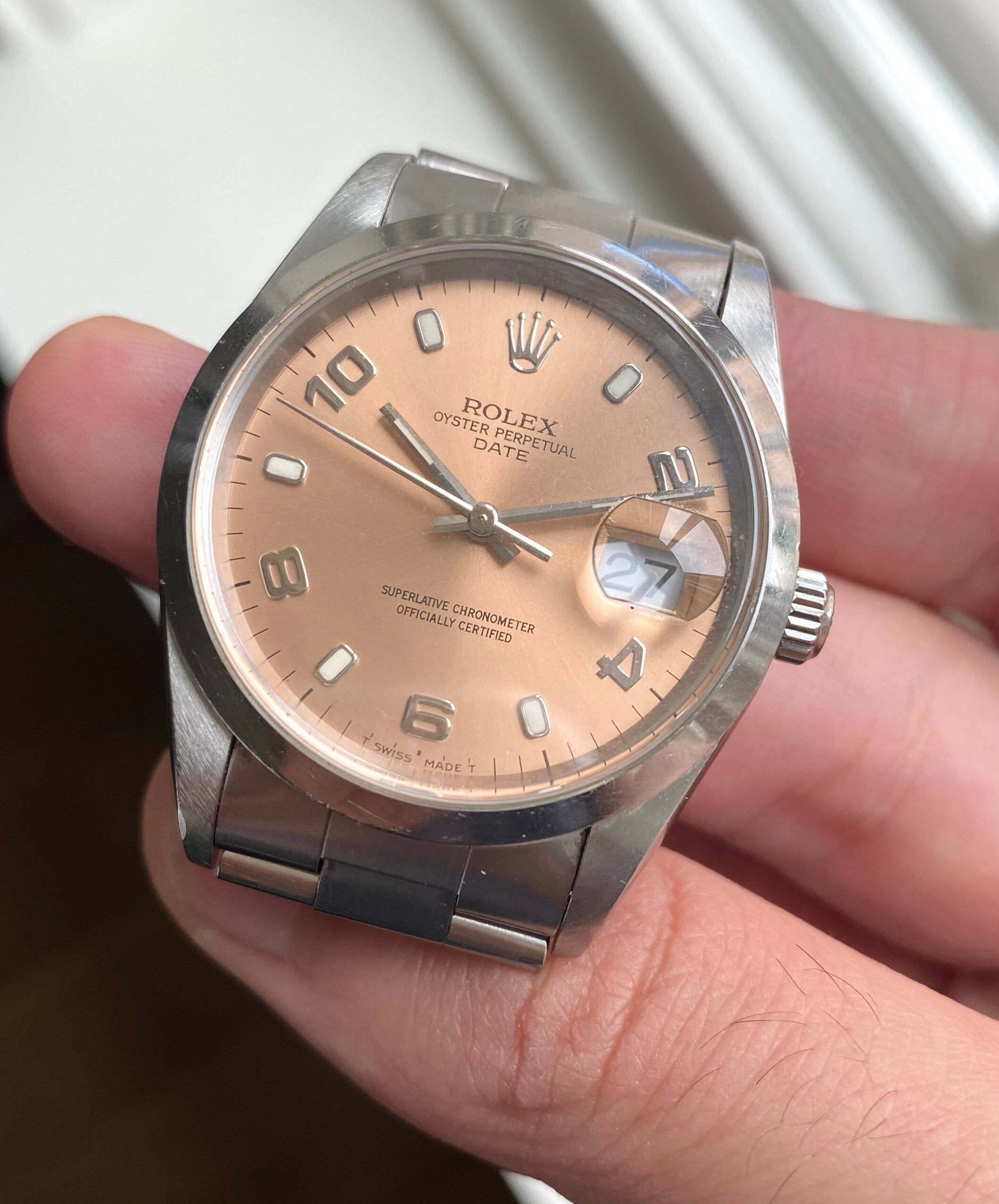 Rolex Oysterperpetual Date ref. 15200 — Salmon Dial