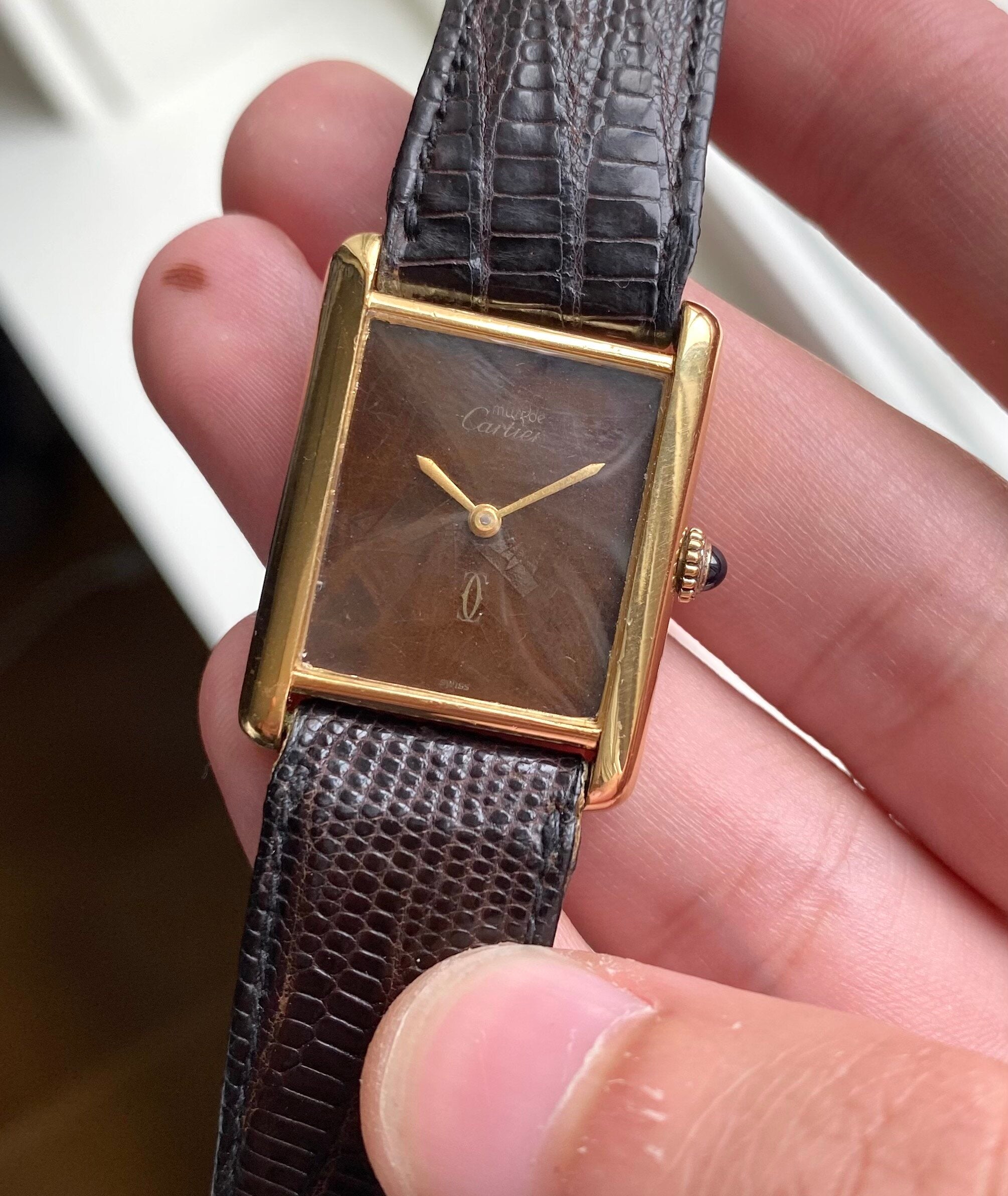 Cartier Tank — Wood "Spider" Dial