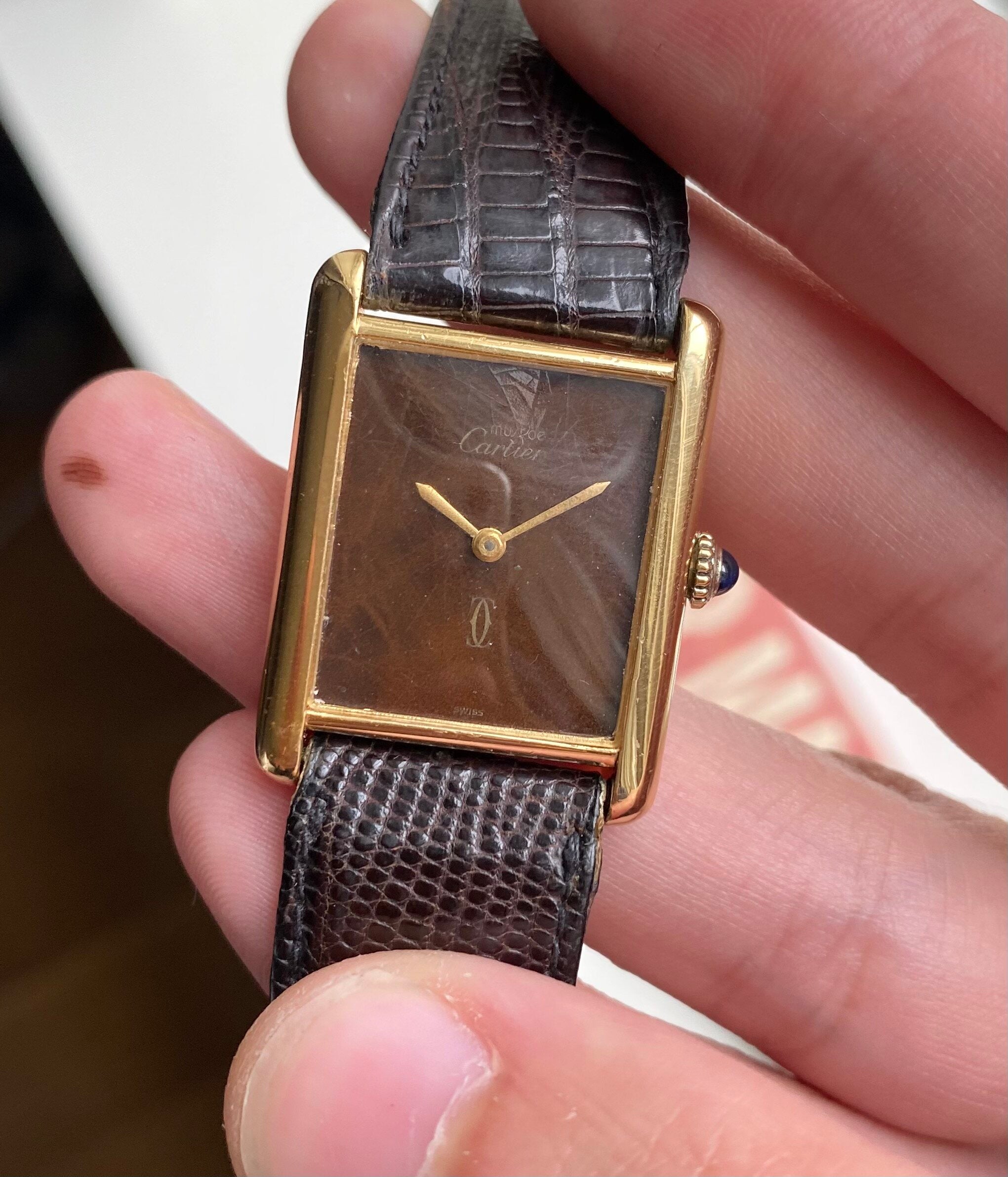 Cartier Tank — Wood "Spider" Dial