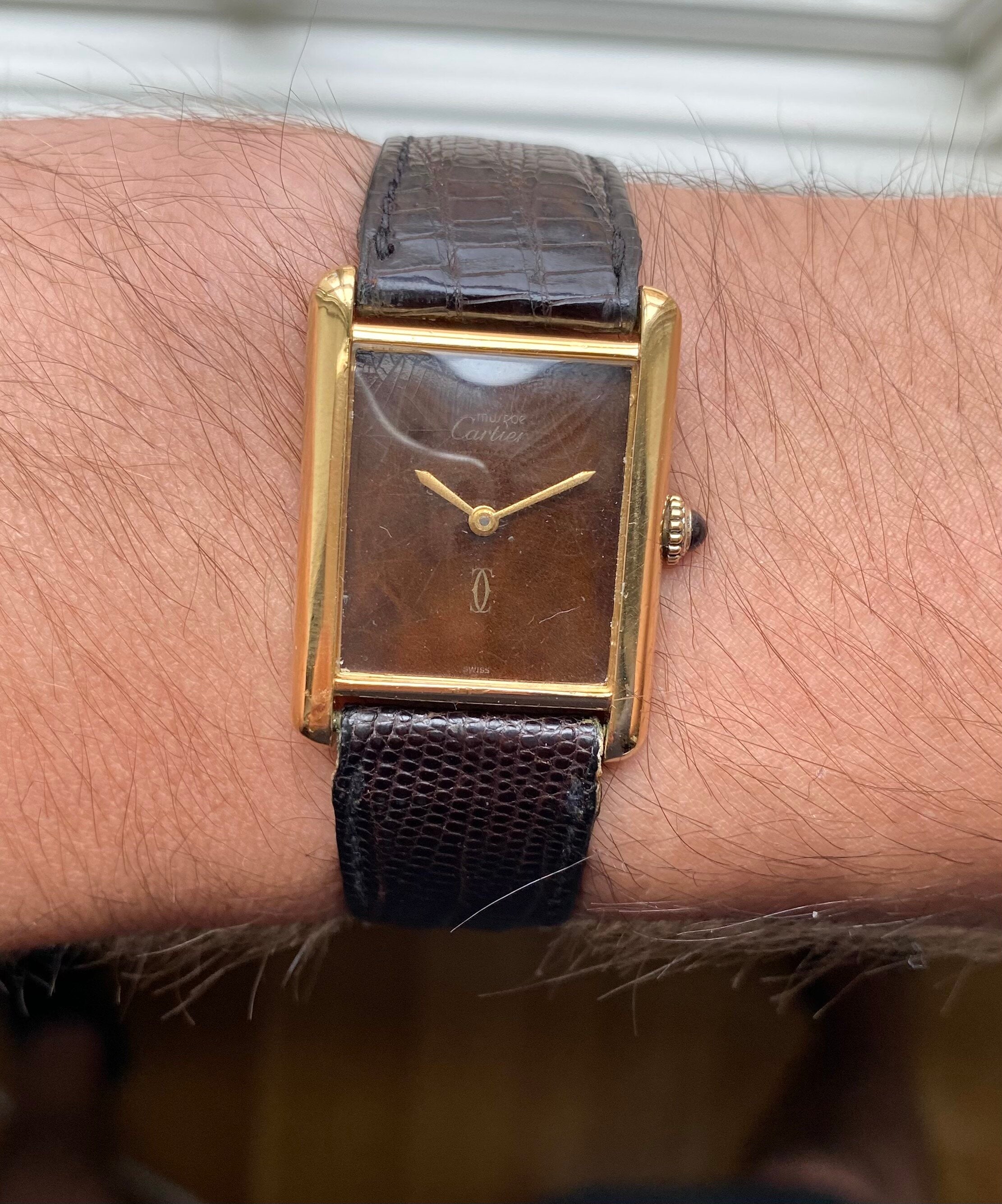 Cartier Tank — Wood "Spider" Dial