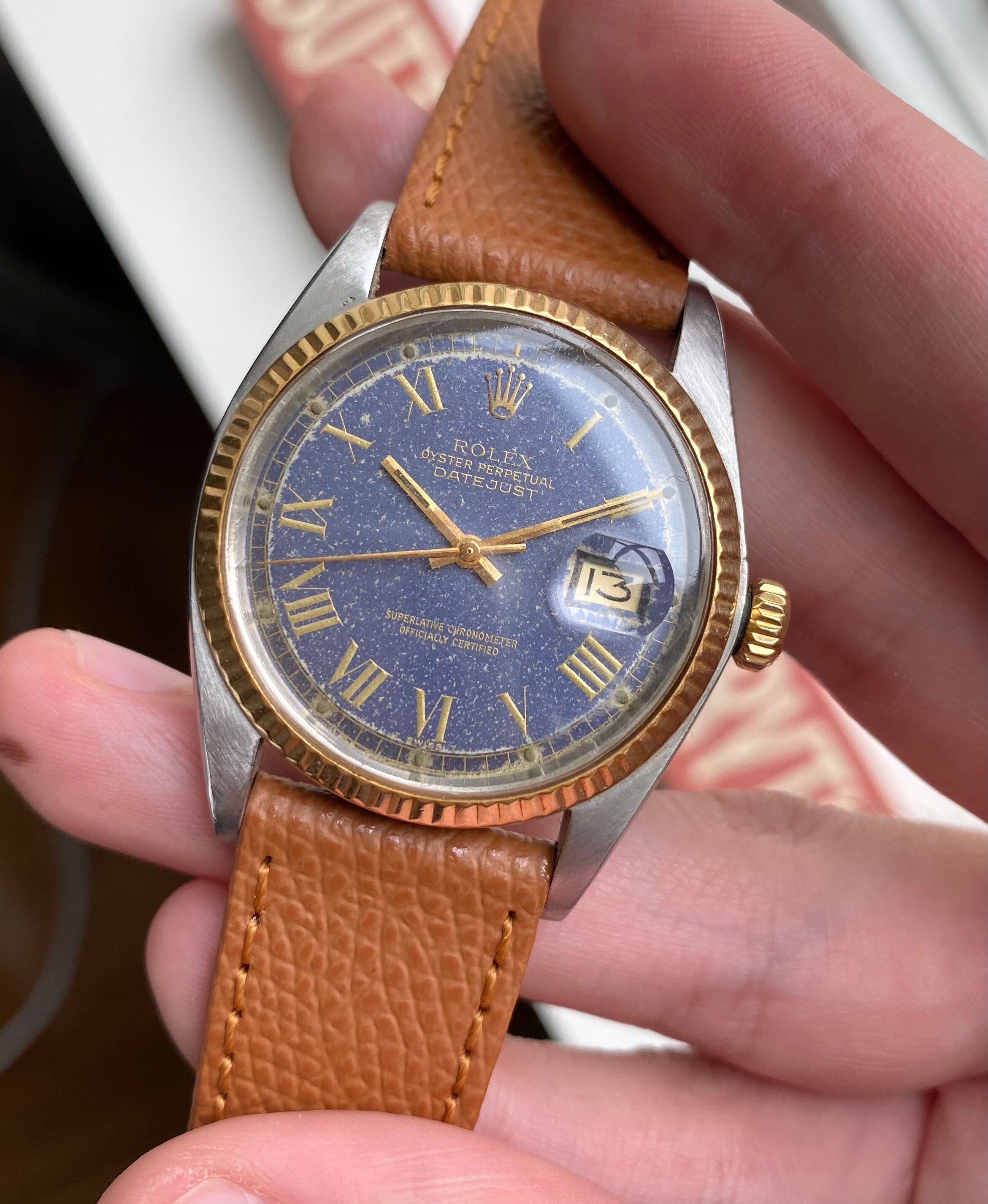 Rolex Datejust ref. 1601 — Two-tone Blue "Buckley" Dial