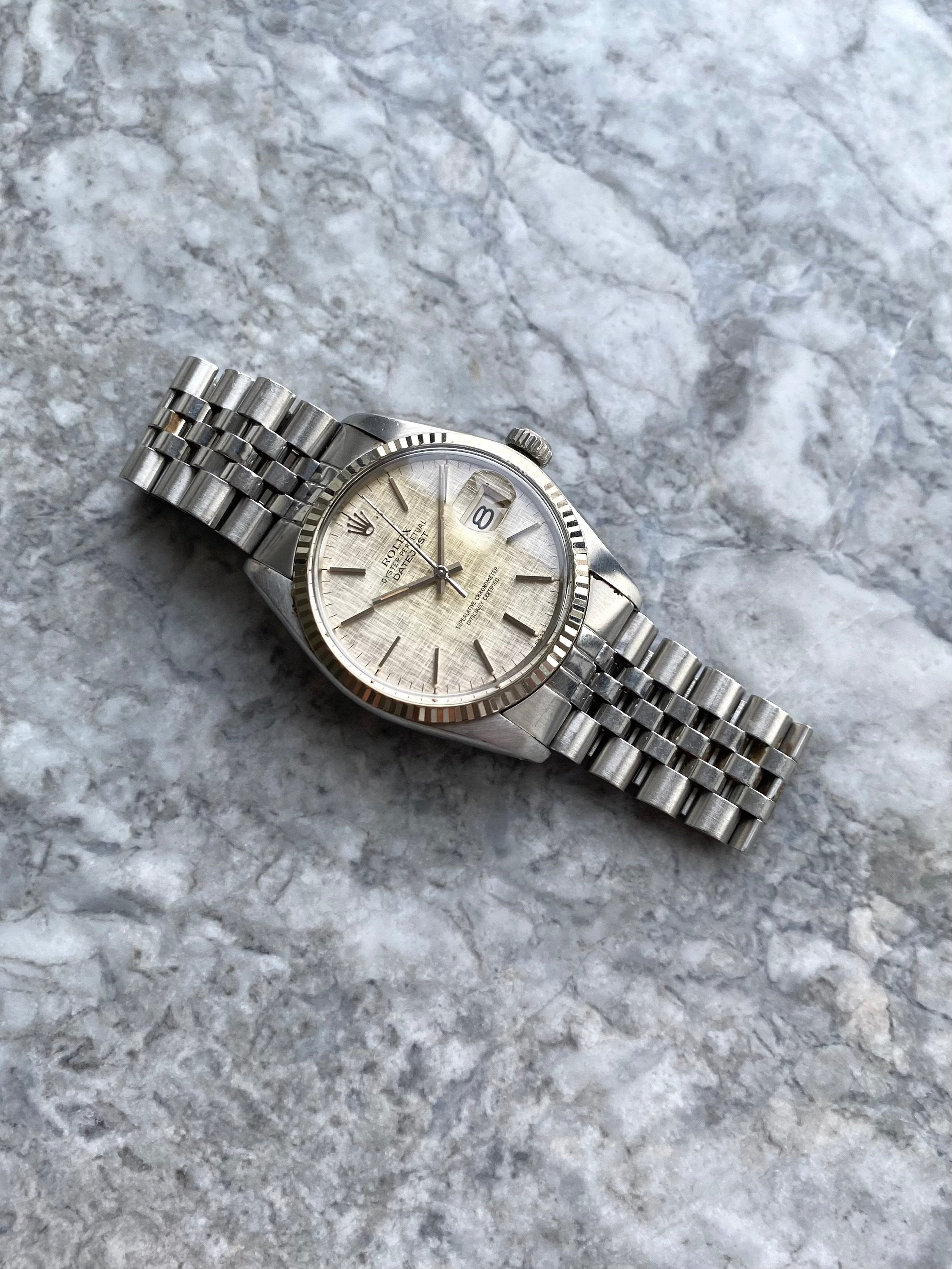 Rolex Datejust 16014 - Silver Linen.