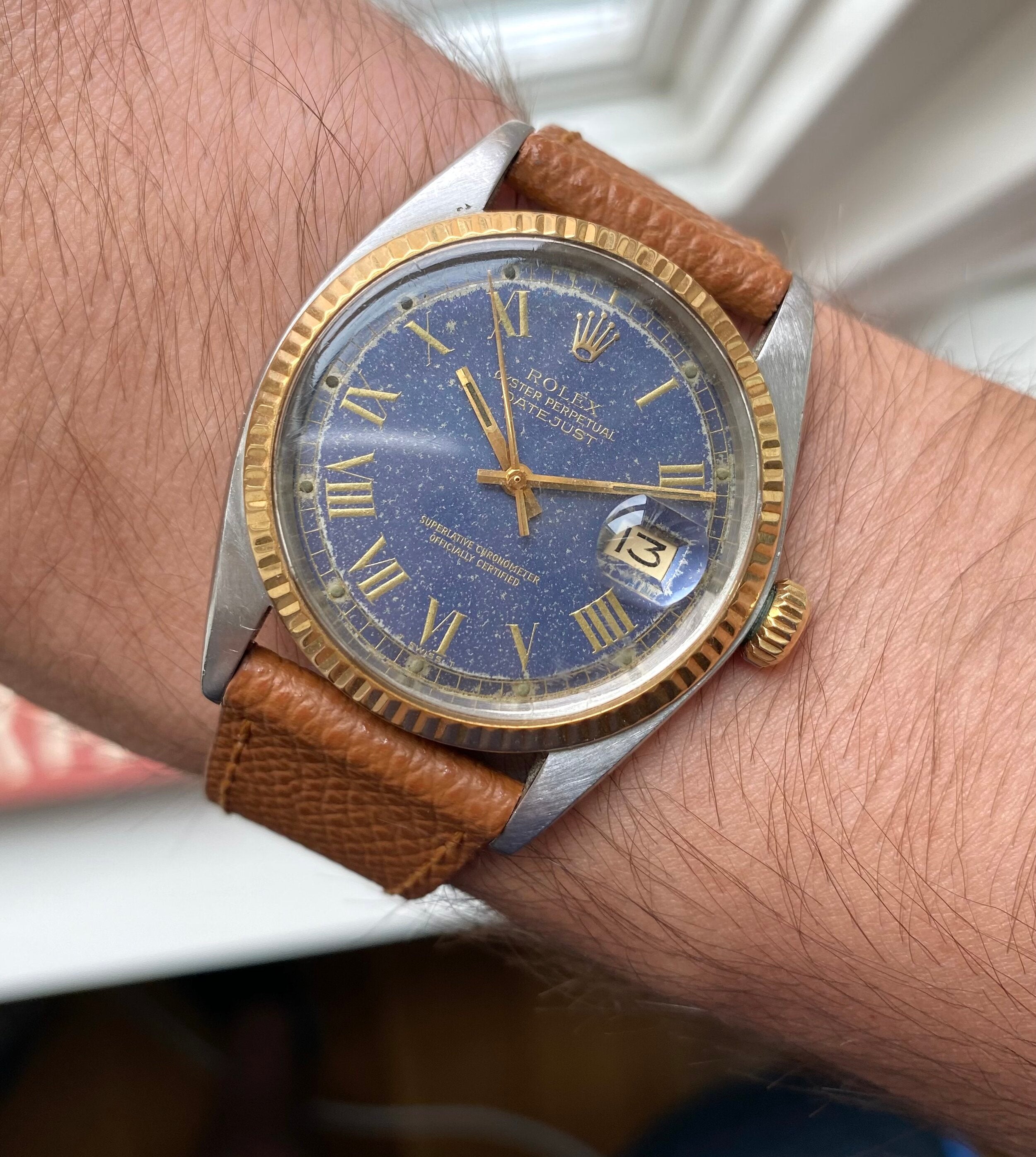 Rolex Datejust ref. 1601 — Two-tone Blue "Buckley" Dial