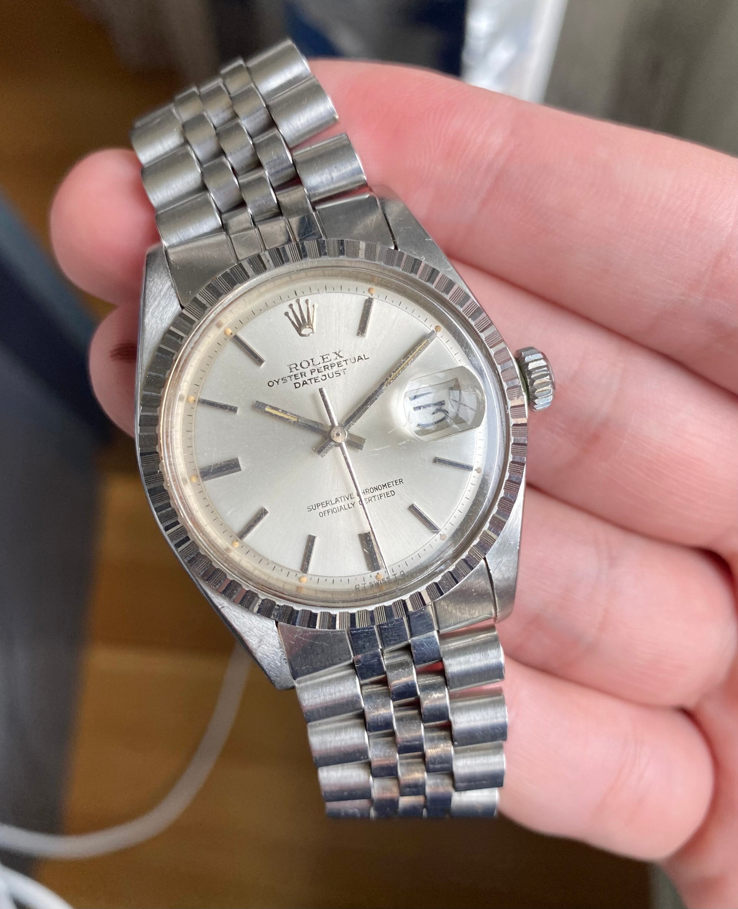 Rolex Datejust ref. 1603 — Silver "Sigma" Dial