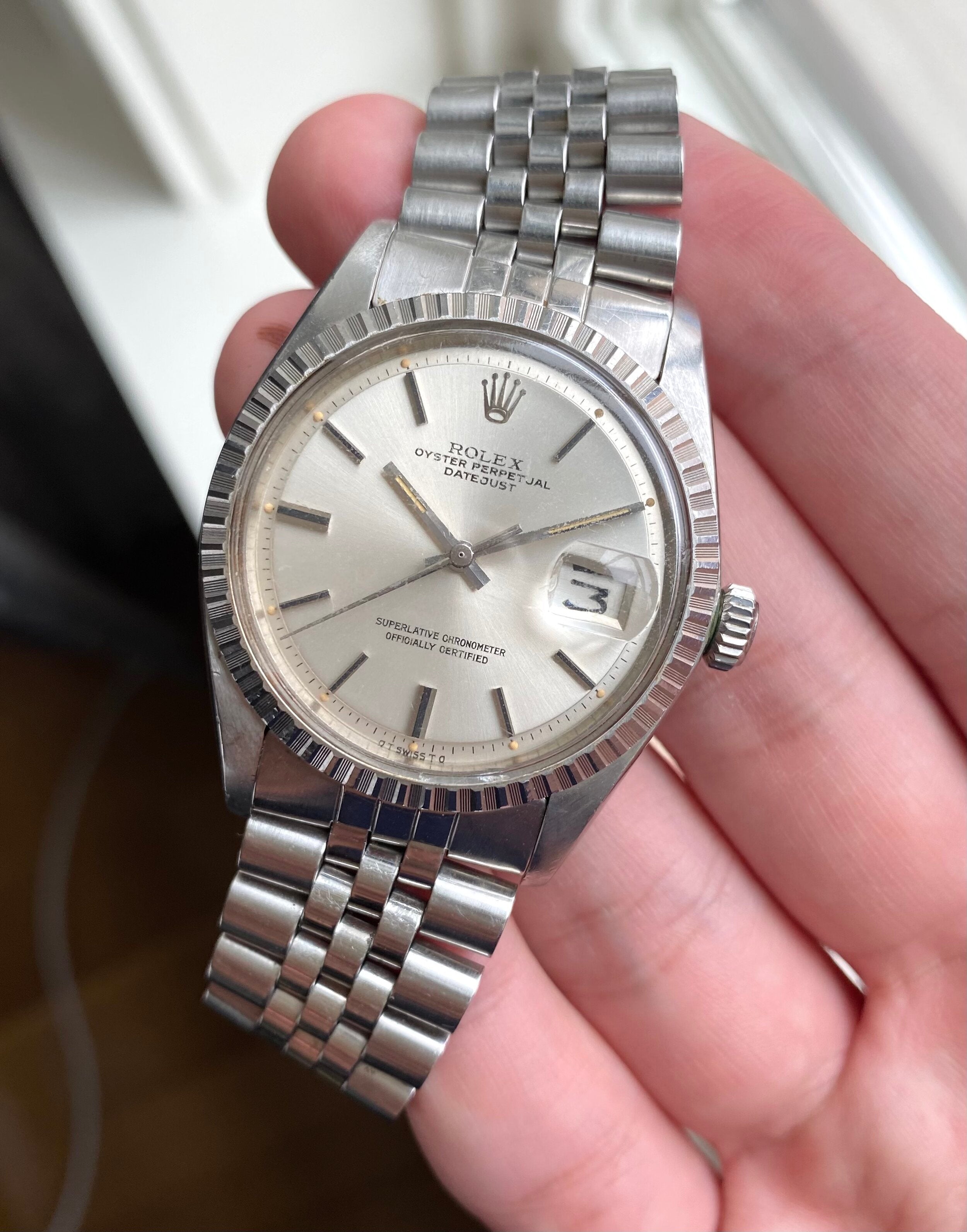 Rolex Datejust ref. 1603 — Silver "Sigma" Dial