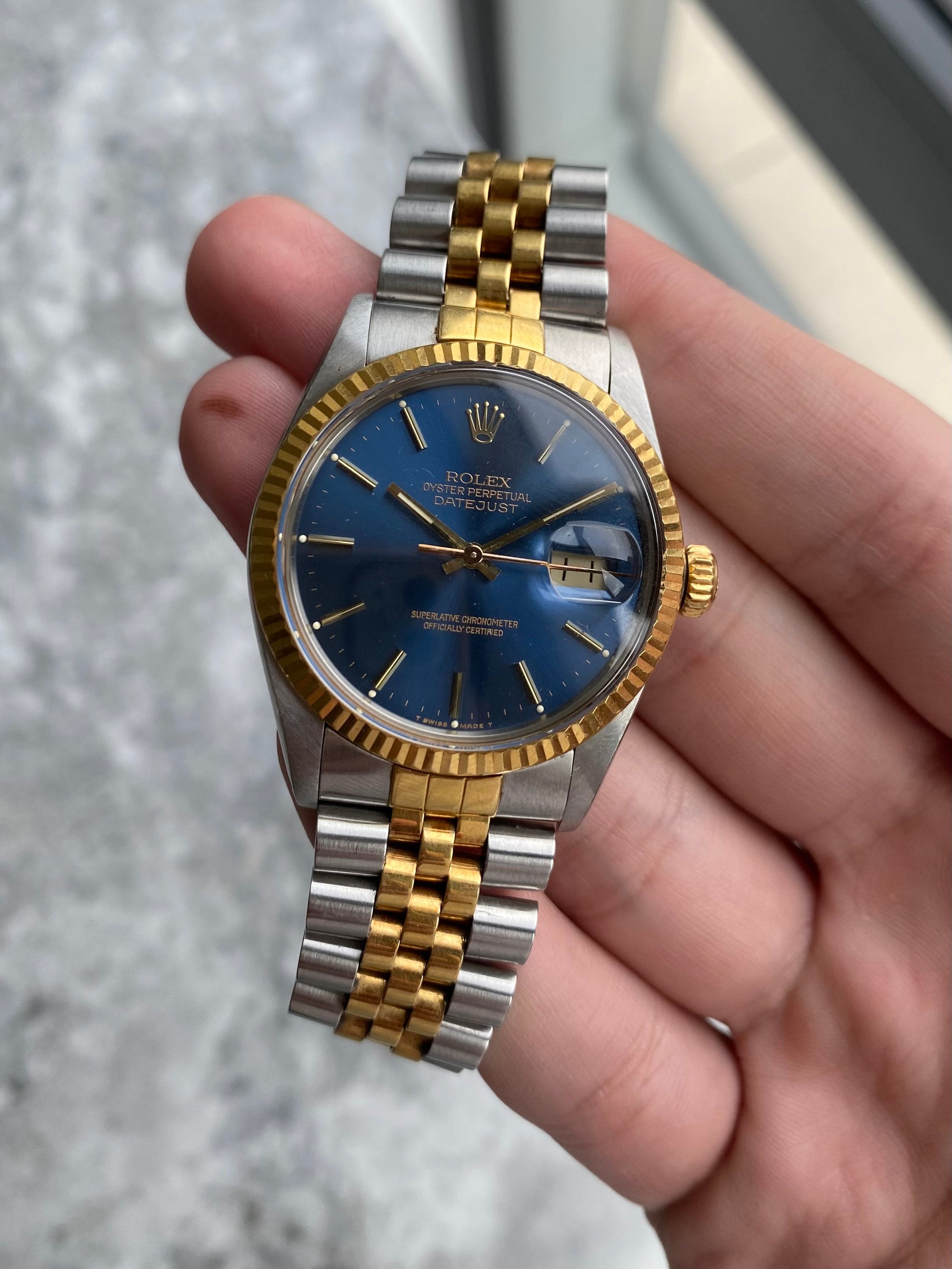 Rolex Datejust 16013 - Blue Two Tone.