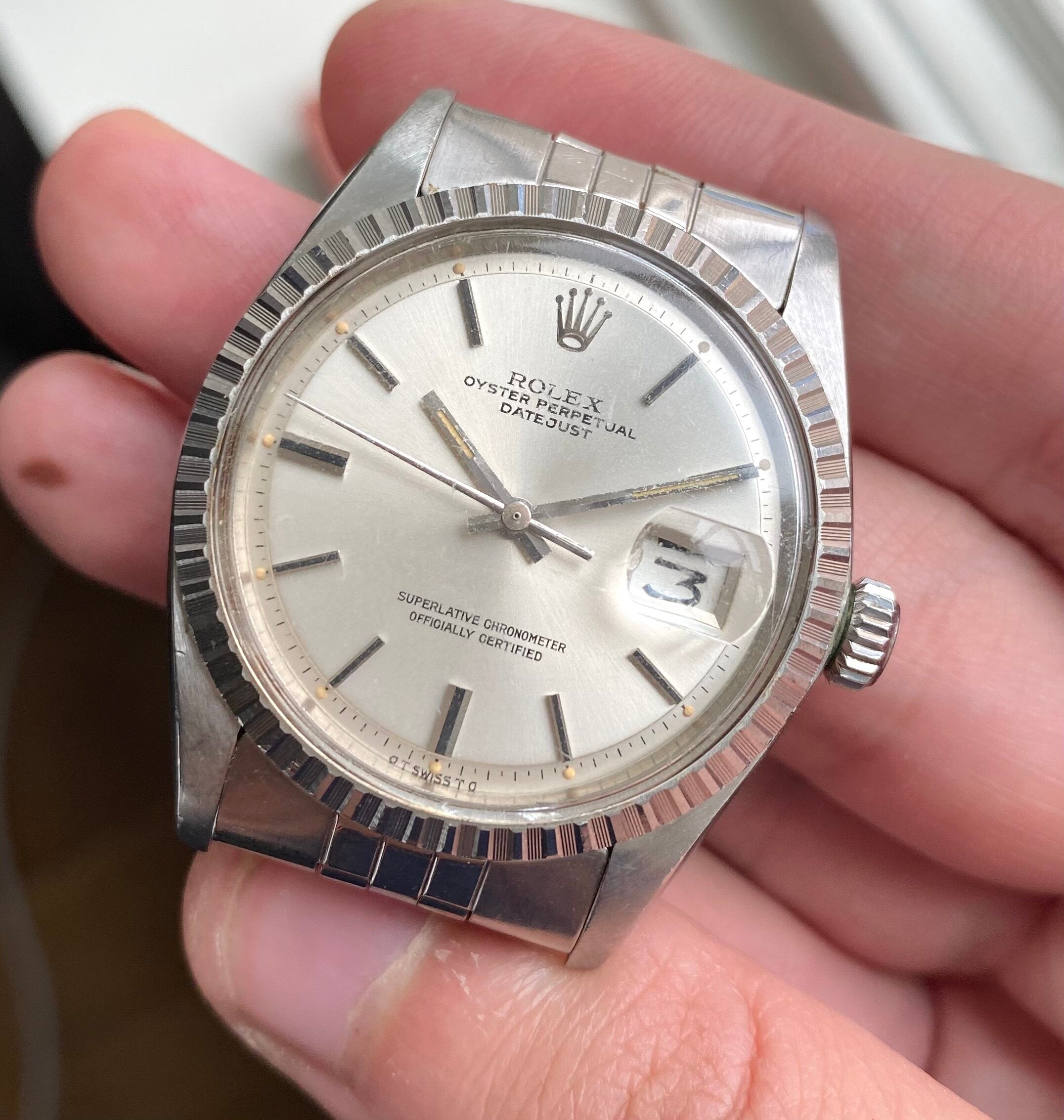 Rolex Datejust ref. 1603 — Silver "Sigma" Dial