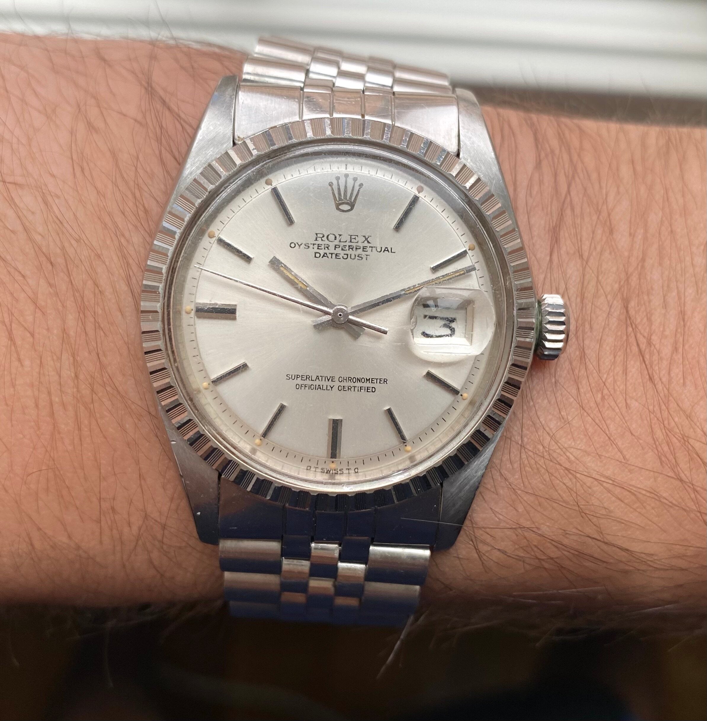 Rolex Datejust ref. 1603 — Silver "Sigma" Dial