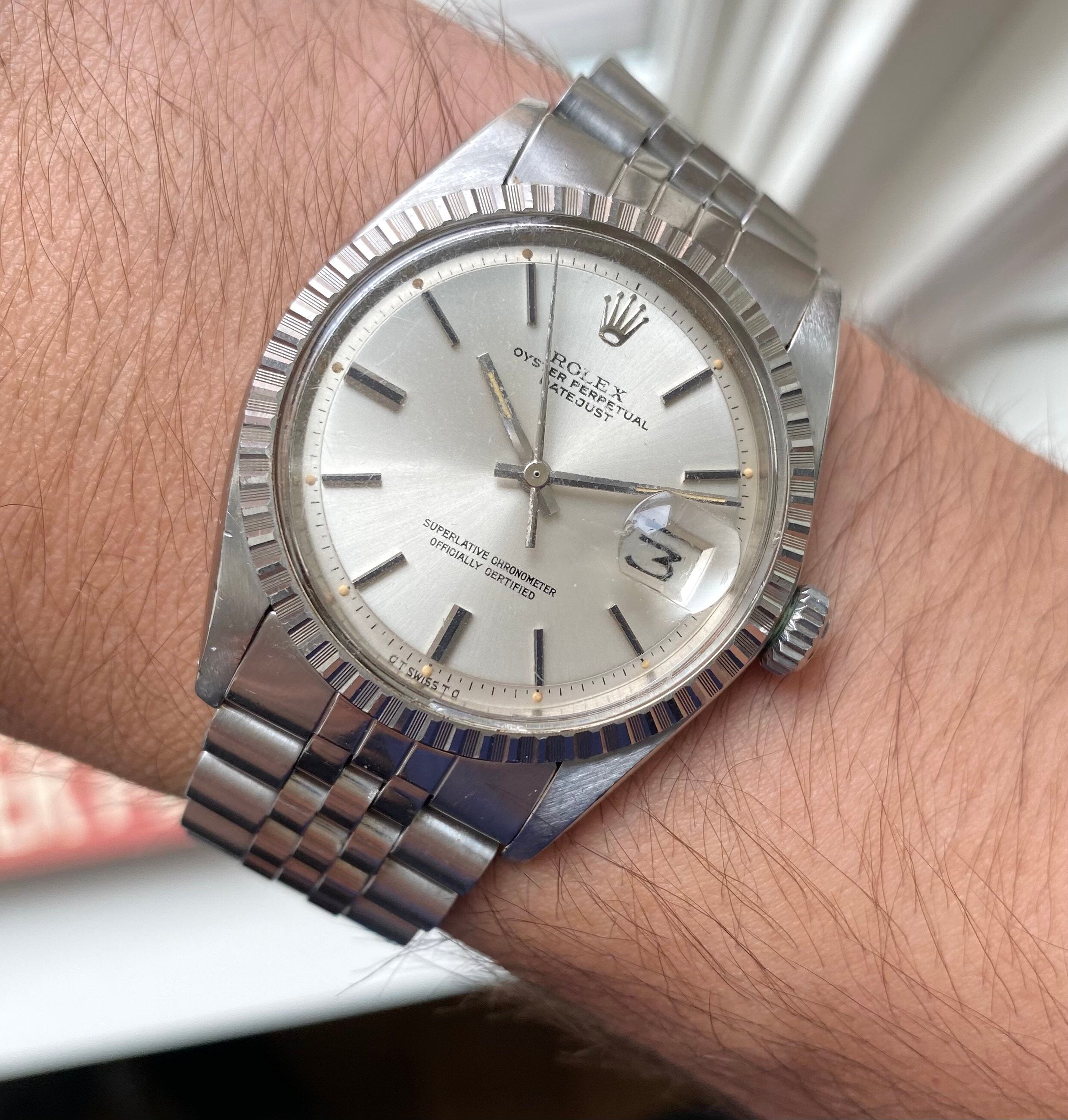 Rolex Datejust ref. 1603 — Silver "Sigma" Dial