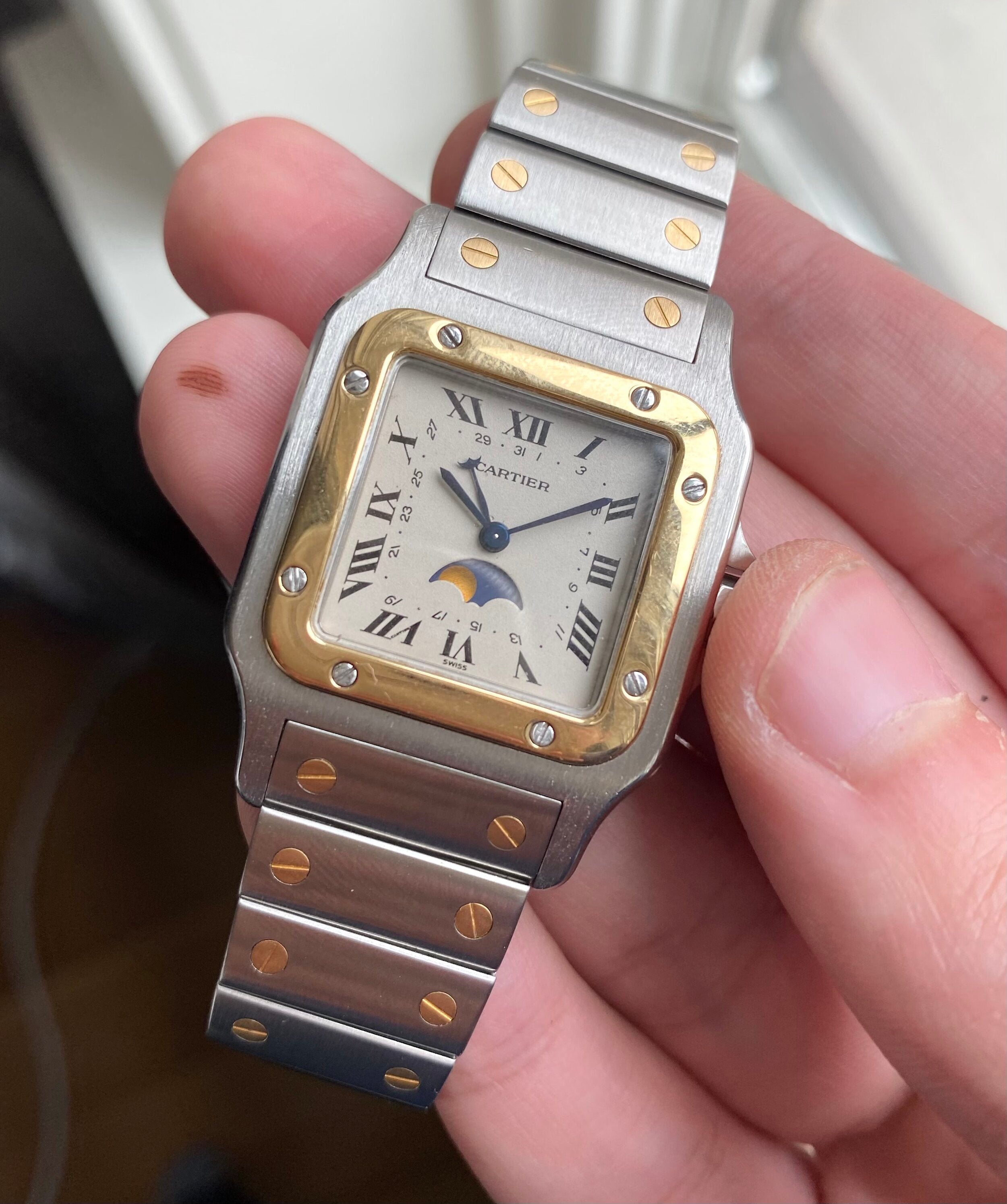 Cartier Santos Galbée — Rare Moonphase